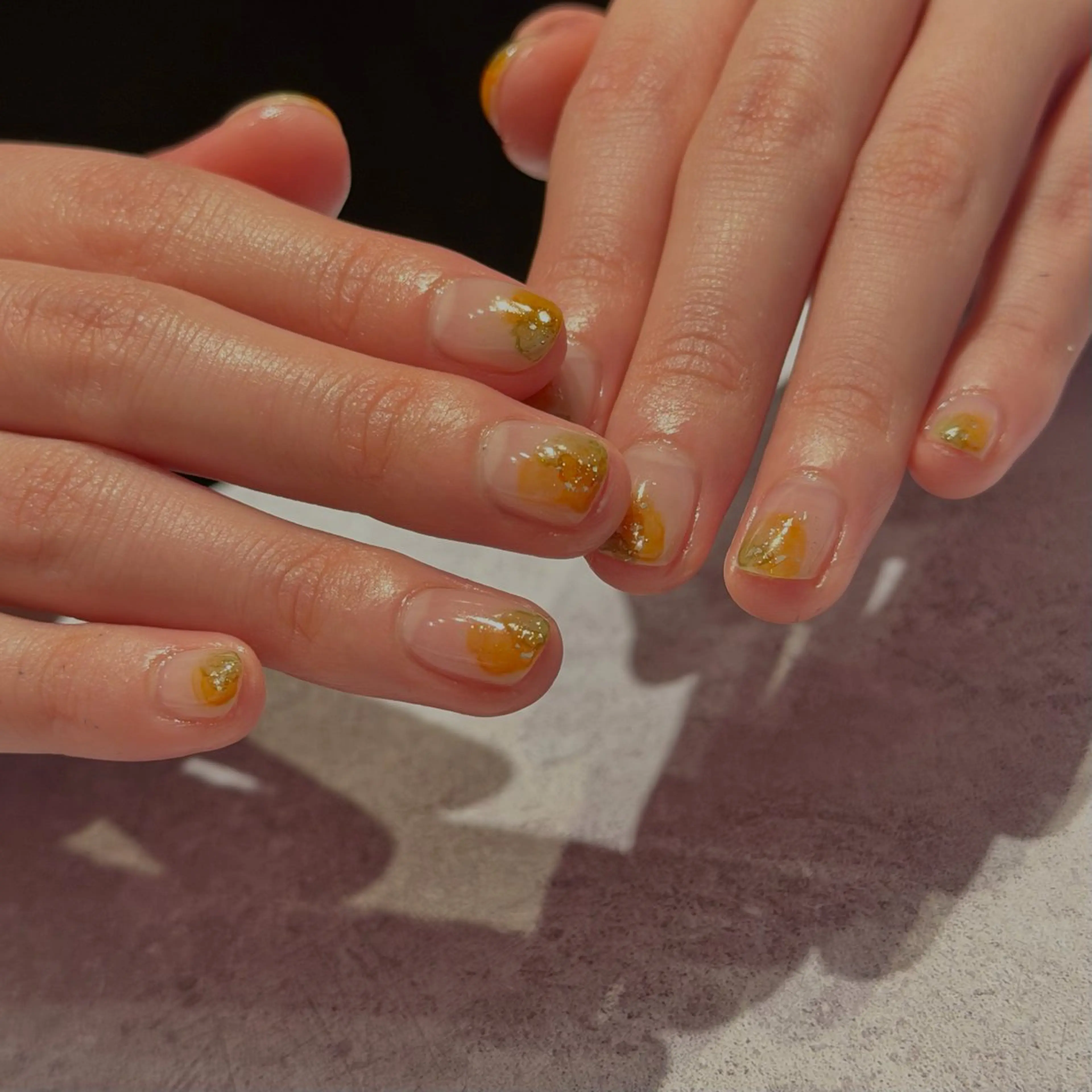 ネイル クリアネイル フラッシュネイル フラッシュマグ フレンチネイル マグネットネイル Luana nailのネイルデザイン