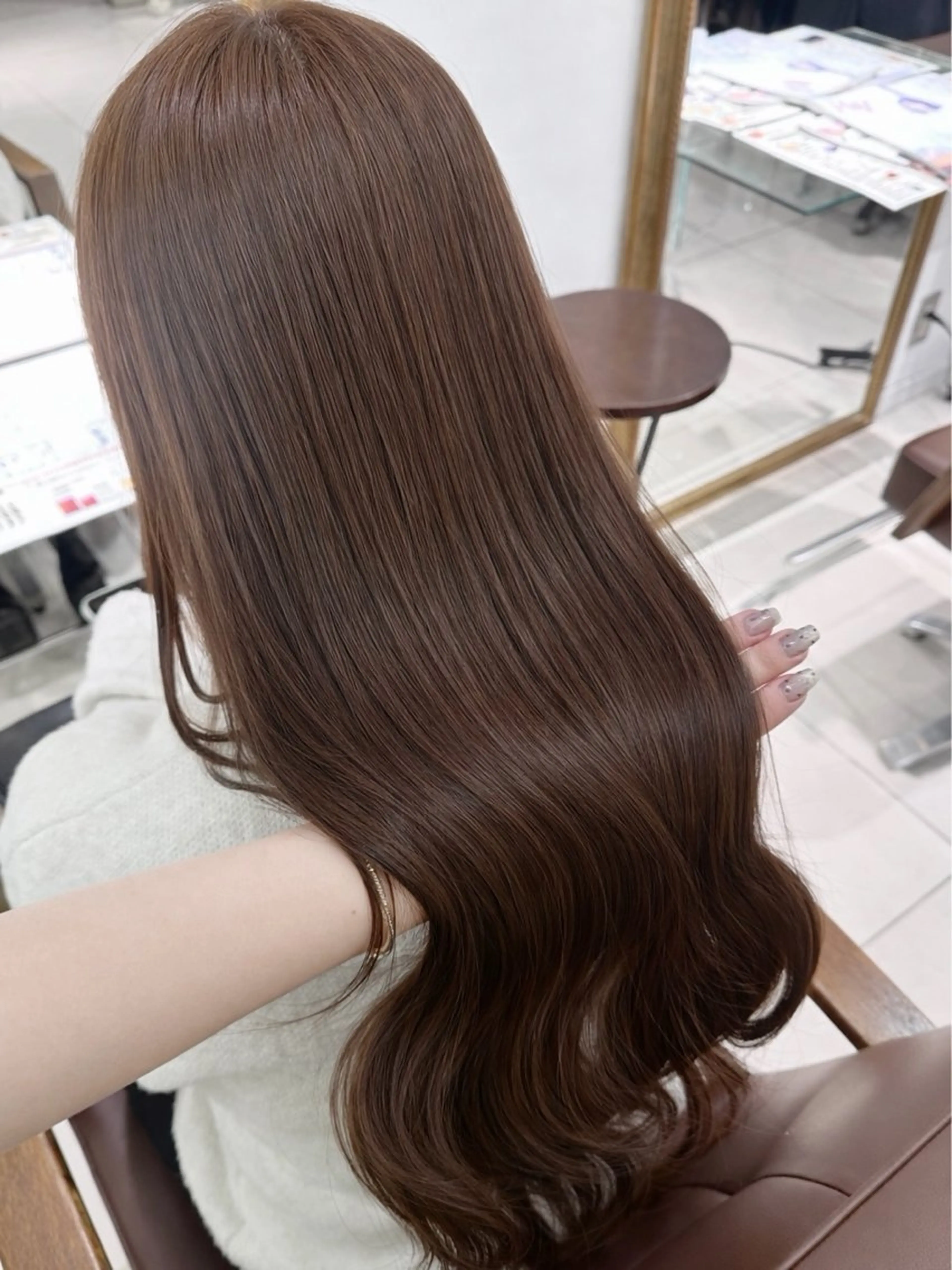 ロング カラー ブラウンカラー ヘーゼル ヘアカラー トリートメント 髪質改善艶カラー🩶 Nanako ⟡.·のヘアスタイル