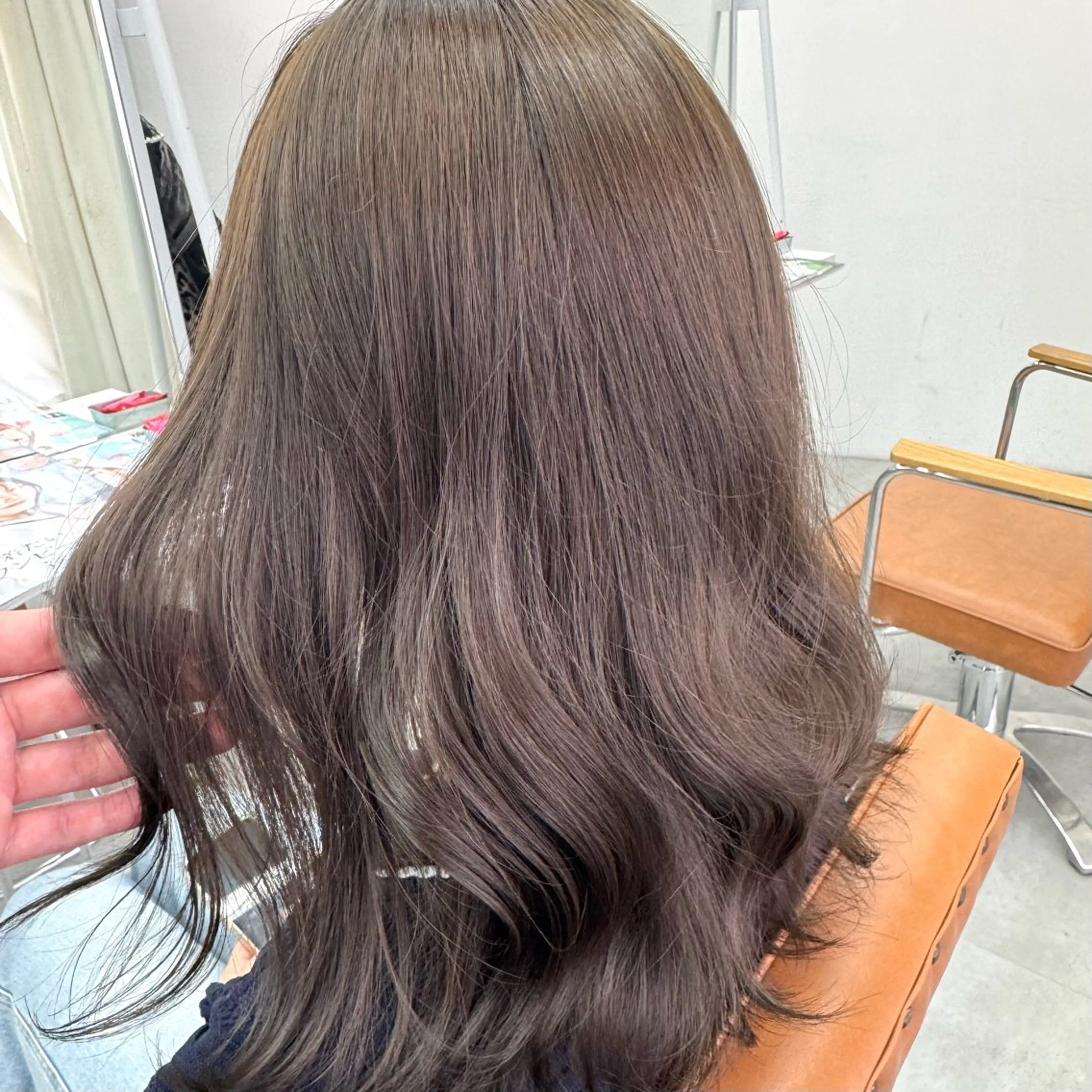 セミロング カラー ヘアアレンジ ヘアカラー ブリーチなしカラー /新百合ヶ丘/安形翔のヘアスタイル