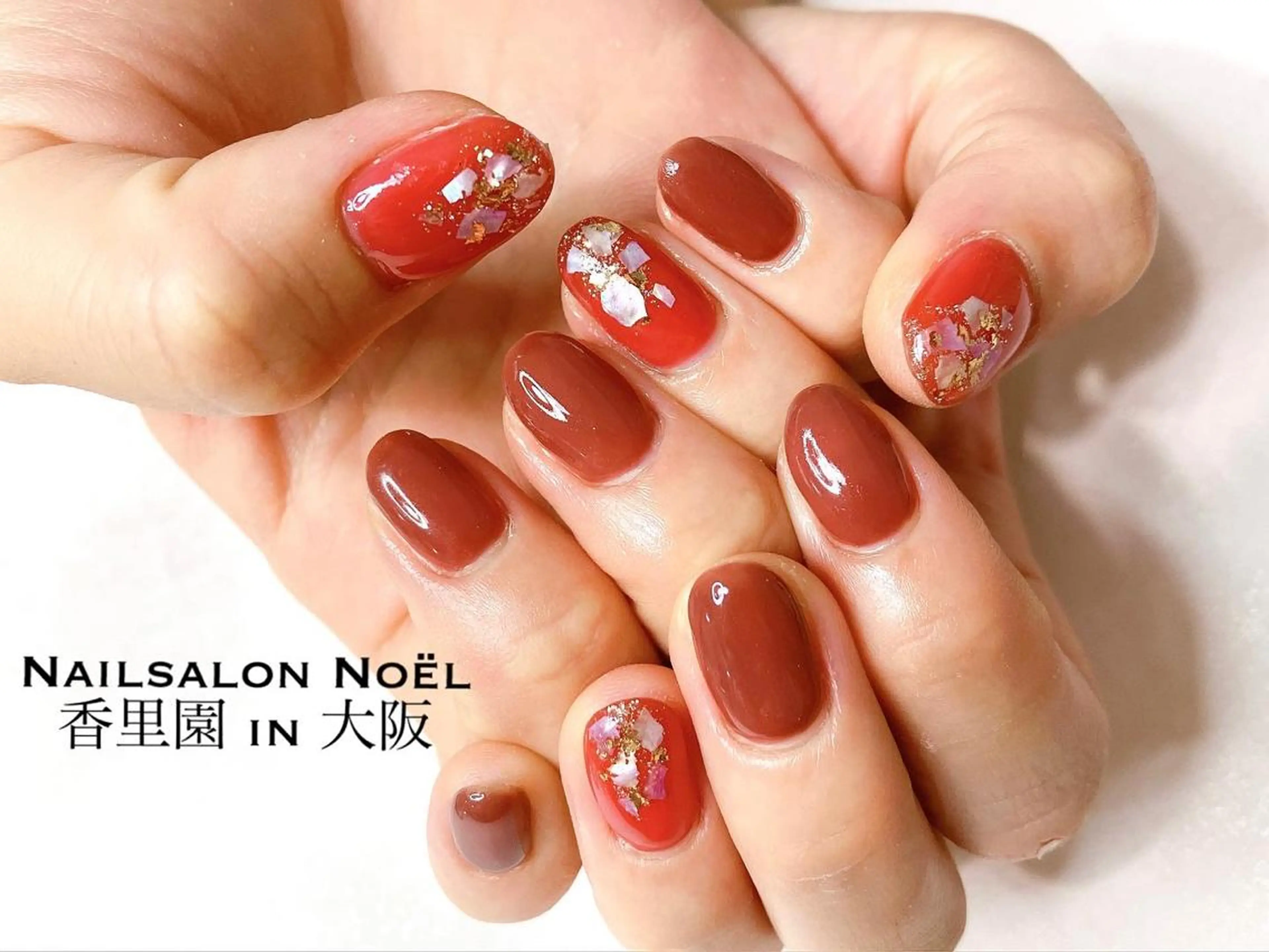 ショート ネイル ボルドー オフィスネイル ワンカラーネイル シンプルネイル Nailsalon ＆Noelのネイルデザイン