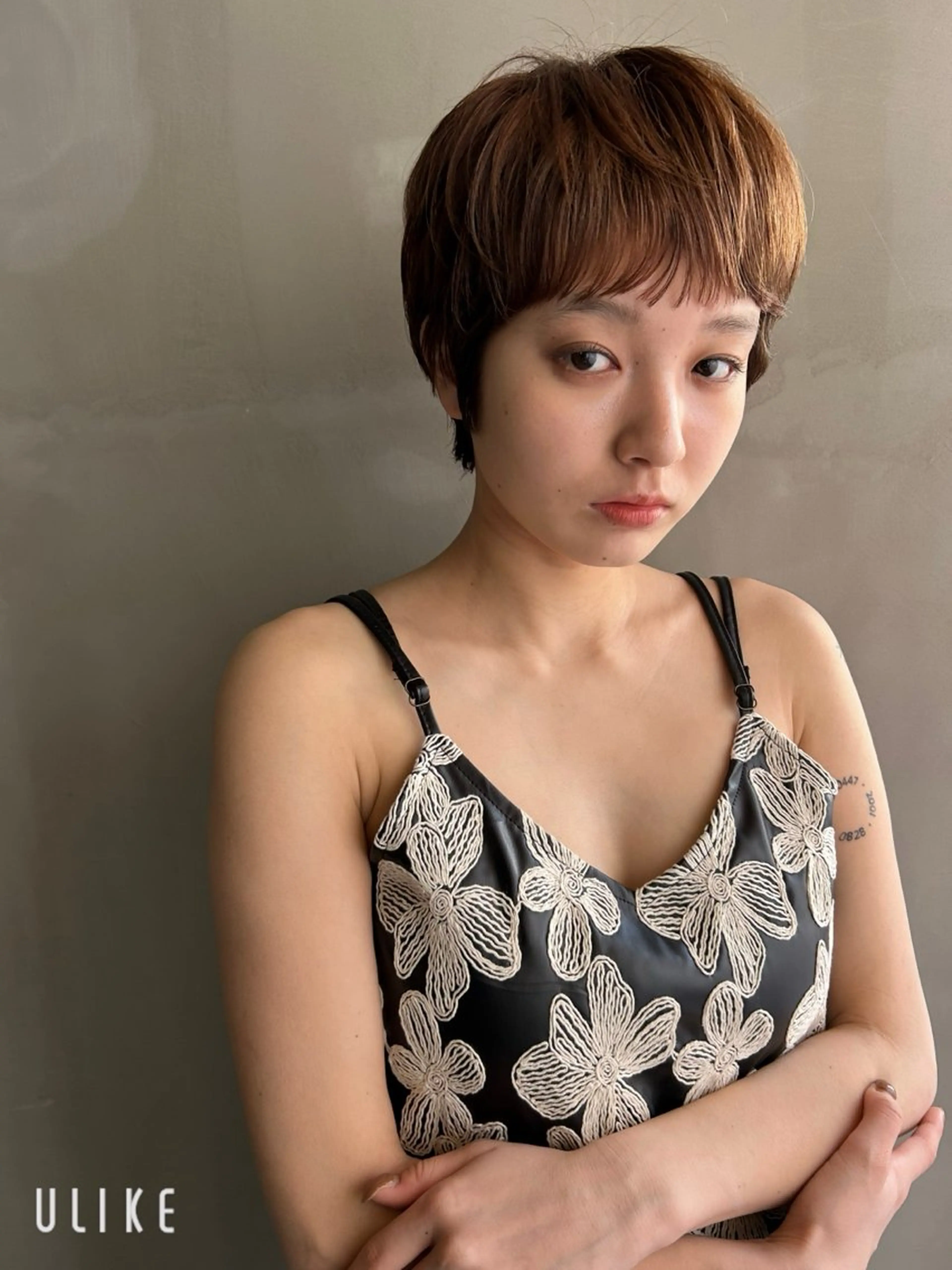 ショート カラー カット ヘアカラー トリートメント ショート/ボブ/ 心斎橋/宮脇美奈のヘアスタイル