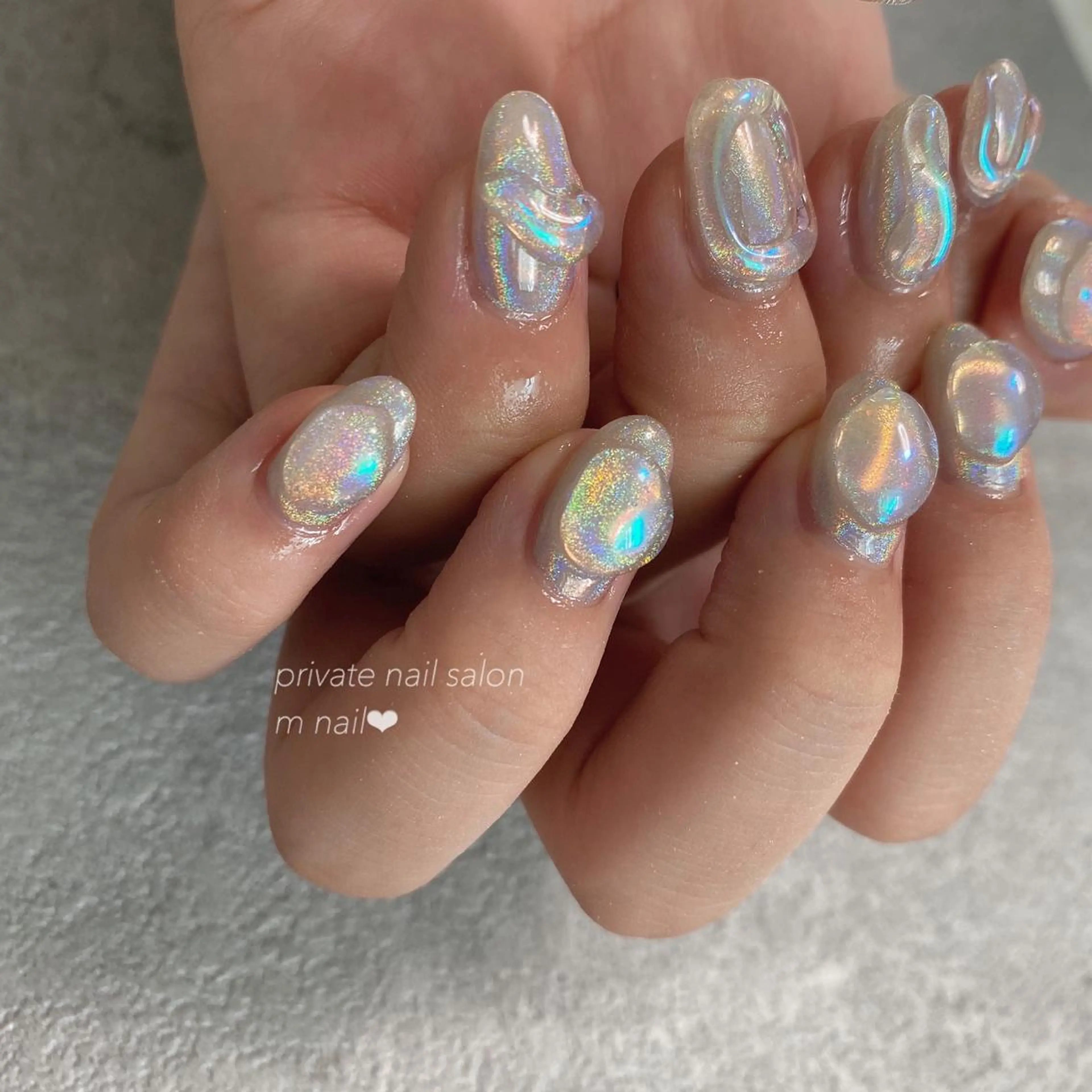 ネイル ぷっくりネイル ハンドネイル 小河原 舞のネイルデザイン