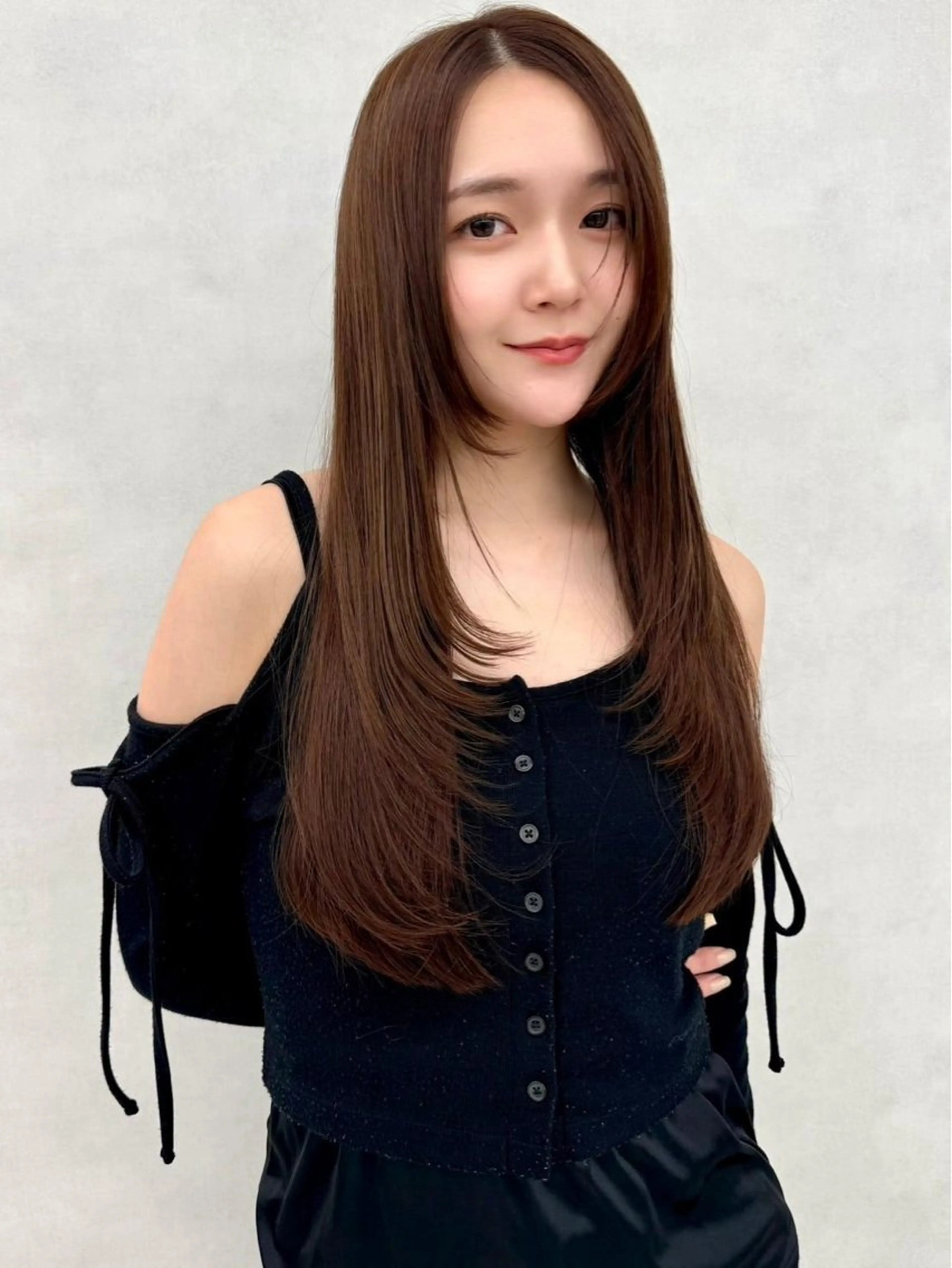 ロング ヘアカラー トリートメント 🇰🇷韓国レイヤー ケアカラー／田川佑紀のヘアスタイル