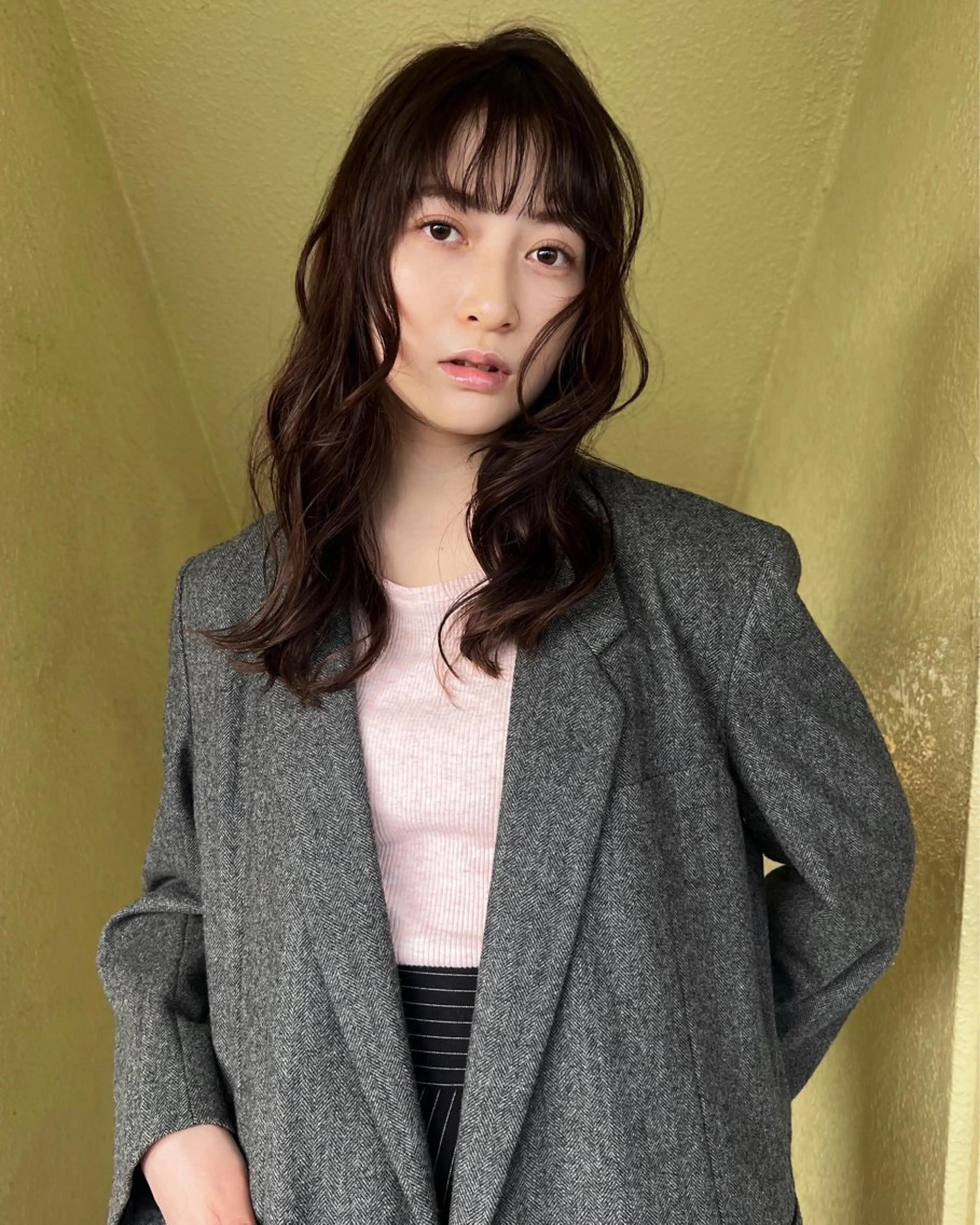 セミロング カット ヘアカラー トリートメント レイヤーカット/暖色 カラー/mao🎀のヘアスタイル