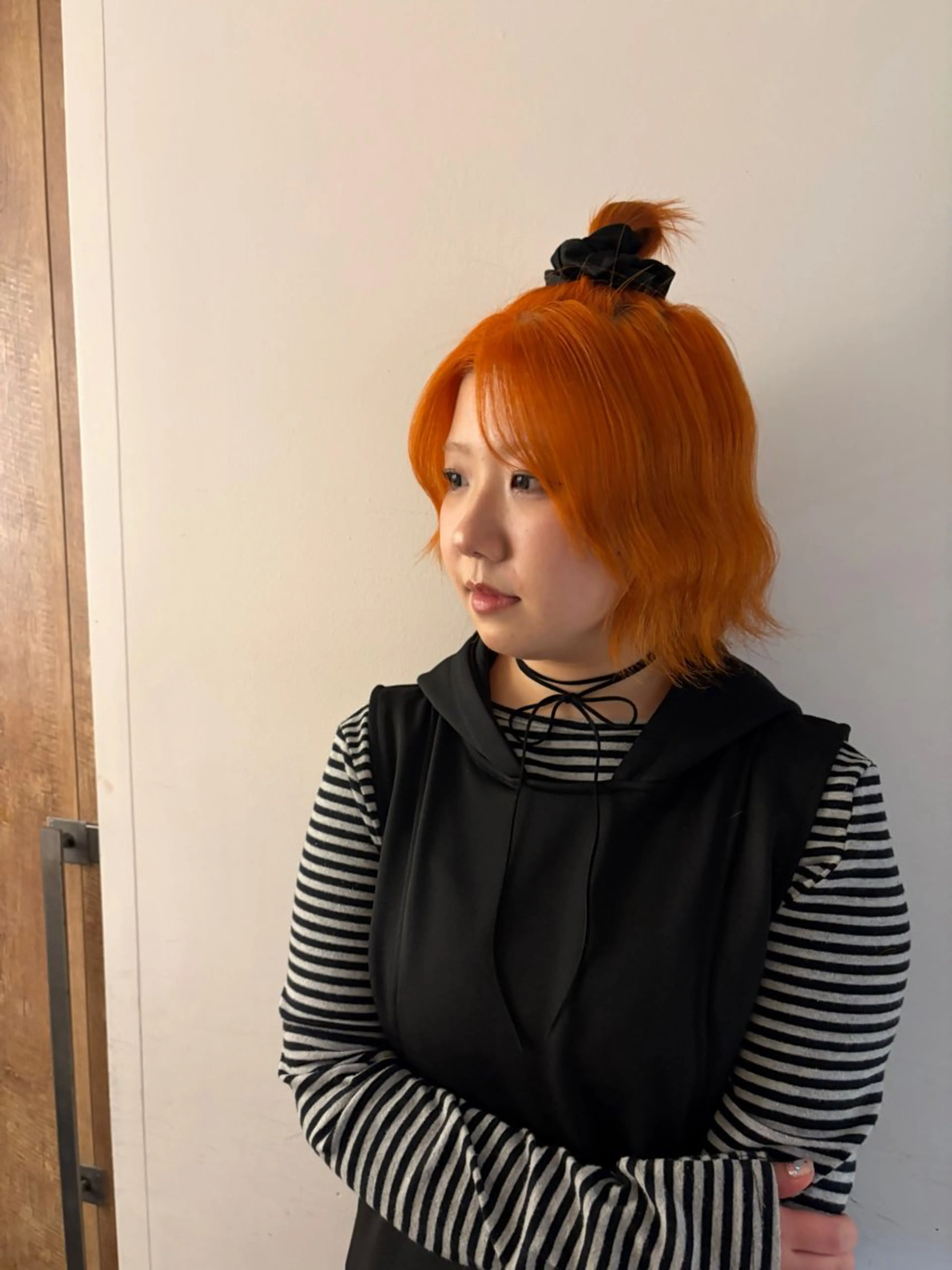 ミディアム カラー ヘアアレンジ ブリーチ オレンジ ヘアカラー Canna kotoriのヘアスタイル
