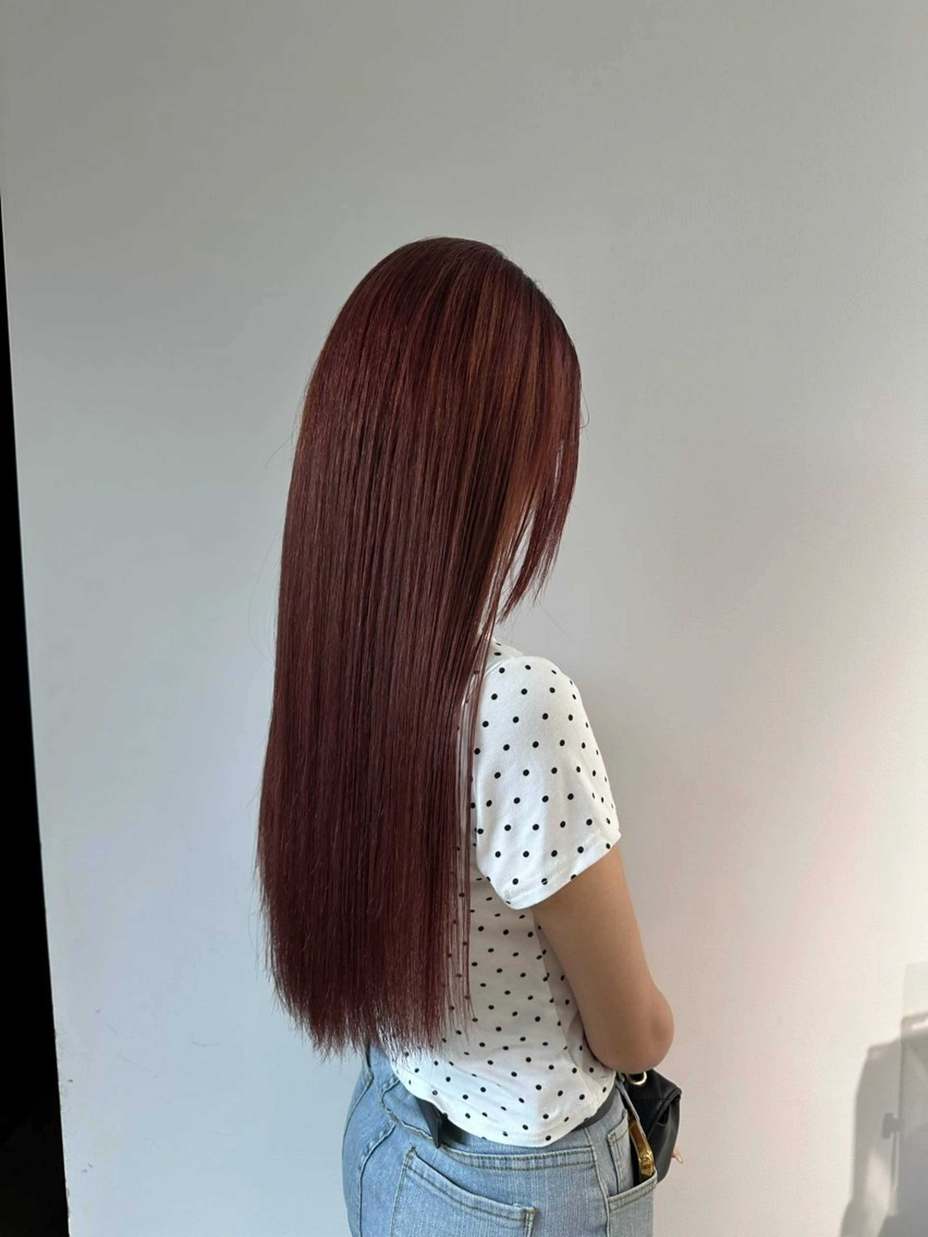 ロング カラー ブラウンカラー ダブルカラー ピンクカラー ピンクブラウン 増田 百花のヘアスタイル