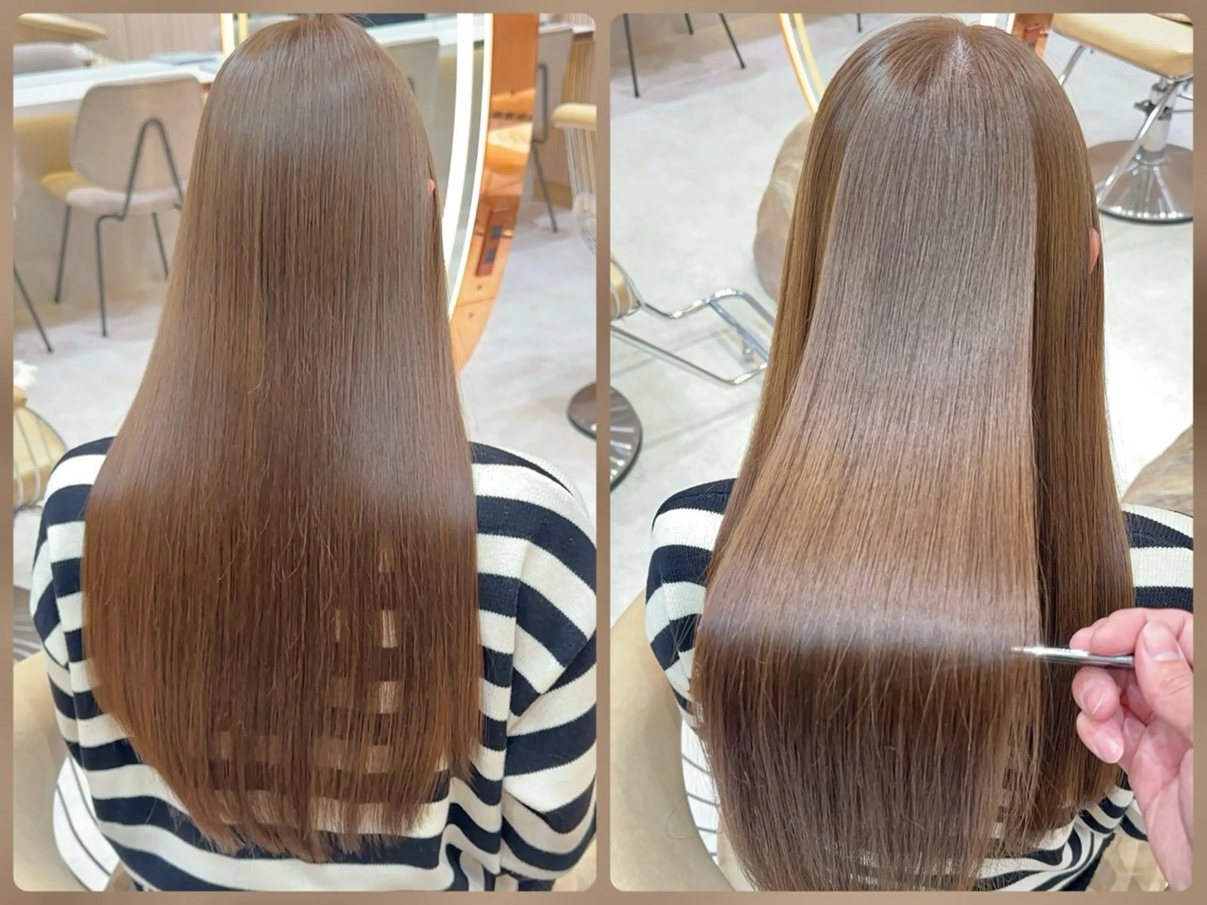 セミロング カット 縮毛矯正 レイヤー❣️縮毛矯 川村利幸のヘアスタイル