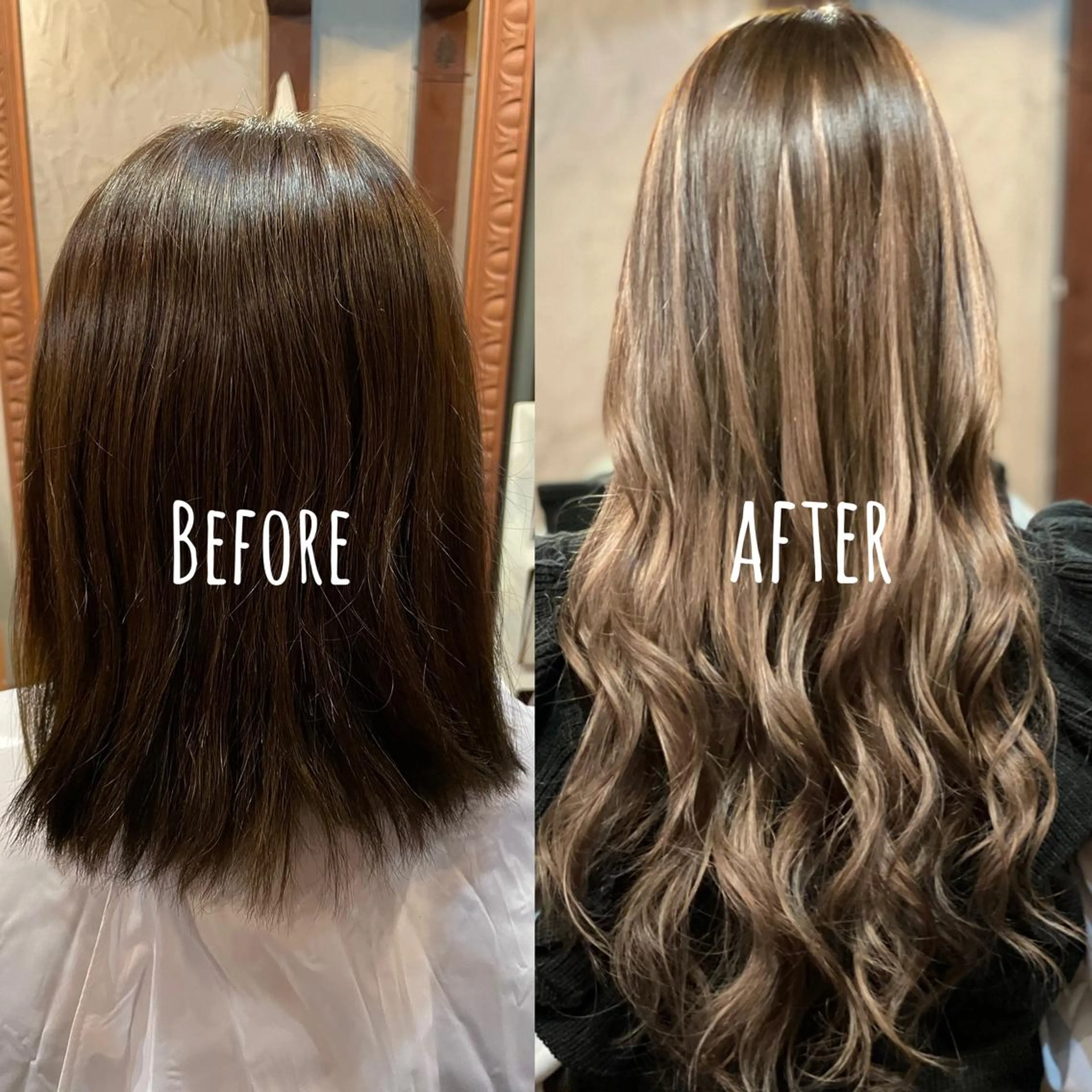 ロング シールエクステ エクステ ロング カット ヘアカラー エクステ ❤️MASAKO❤️ 🌸🩷エクステ🩷のヘアスタイル