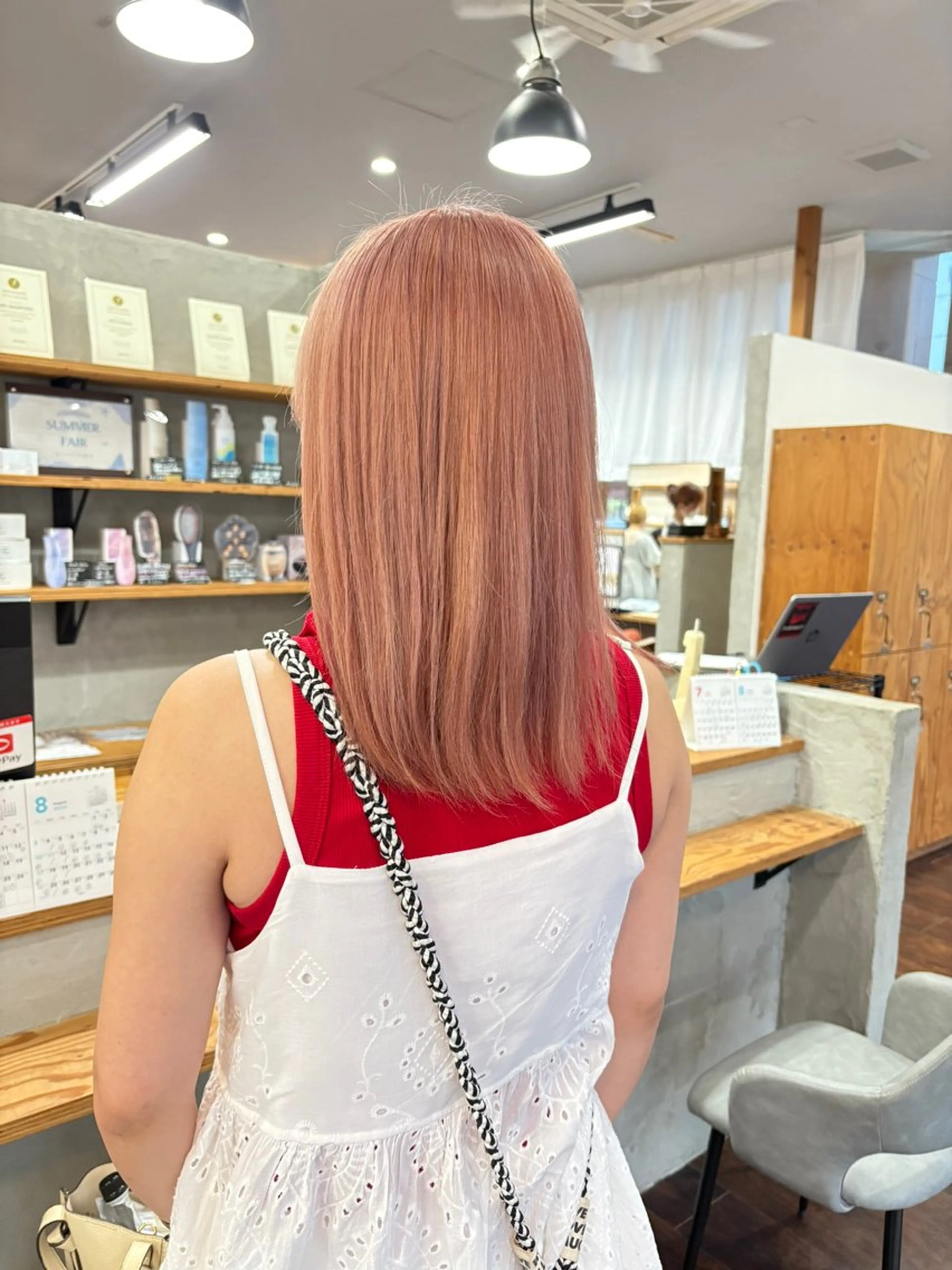 ミディアム カラー ヘアカラー ルプラボウ/豊川 篠島 みなみのヘアスタイル