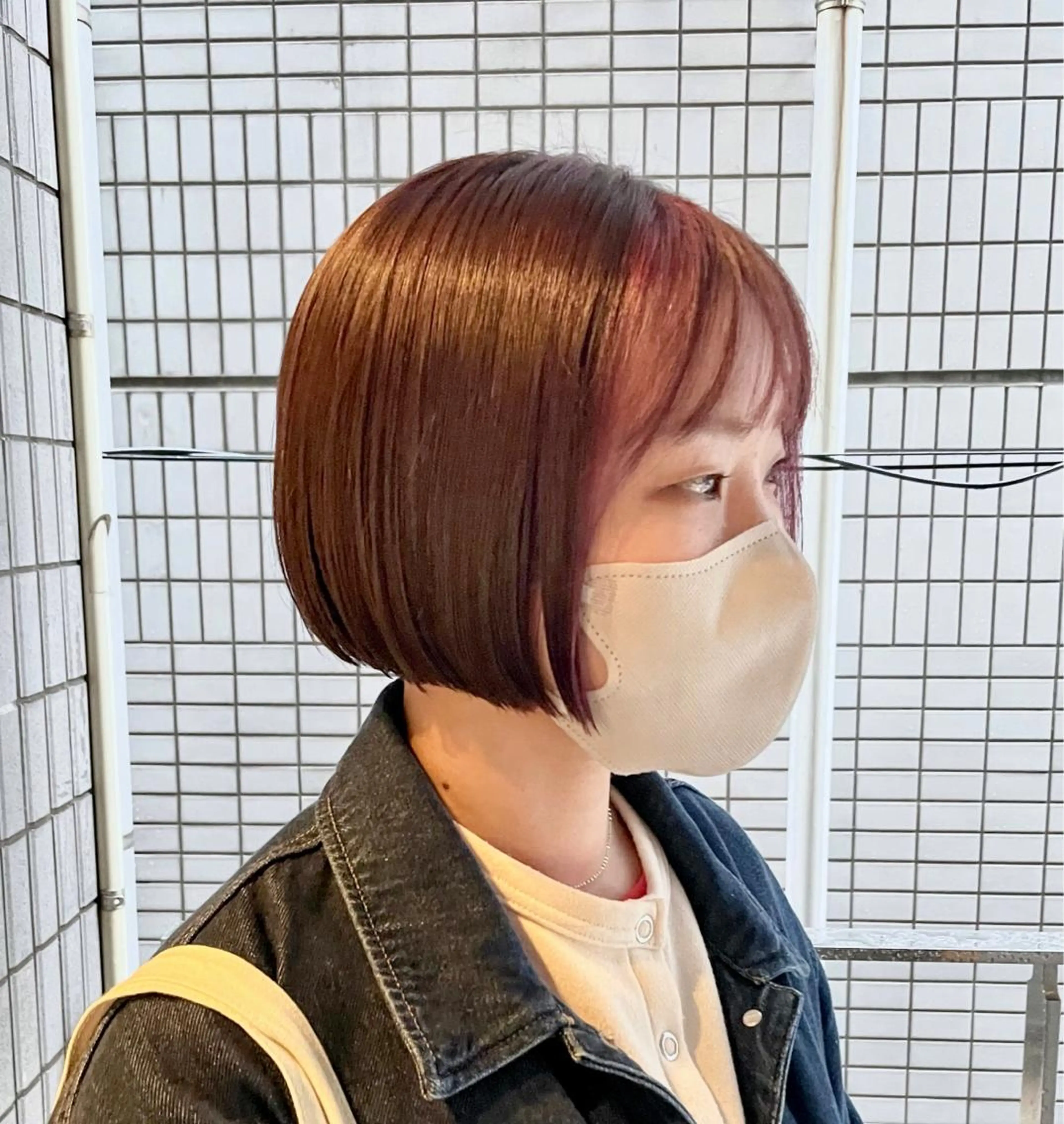 ミディアム カラー カット ヘアカラー トリートメント ショート/ボブ/ 透明感カラー/ほのかのヘアスタイル