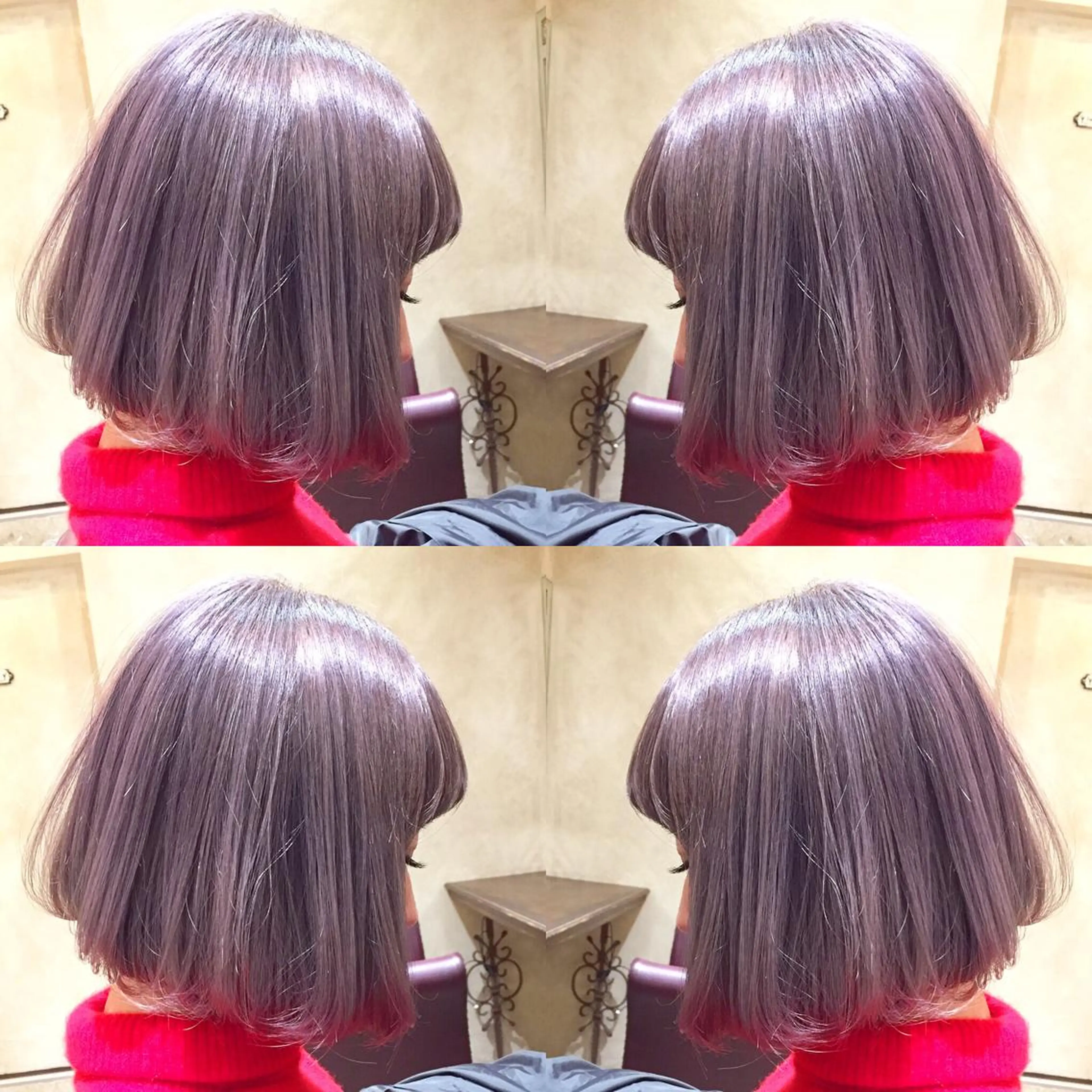 ショート カラー ブリーチ 透明感カラー グレージュ ラベンダーカラー ラベンダーグレージュ Salon de MiLK所属・露木 啓介のヘアスタイル