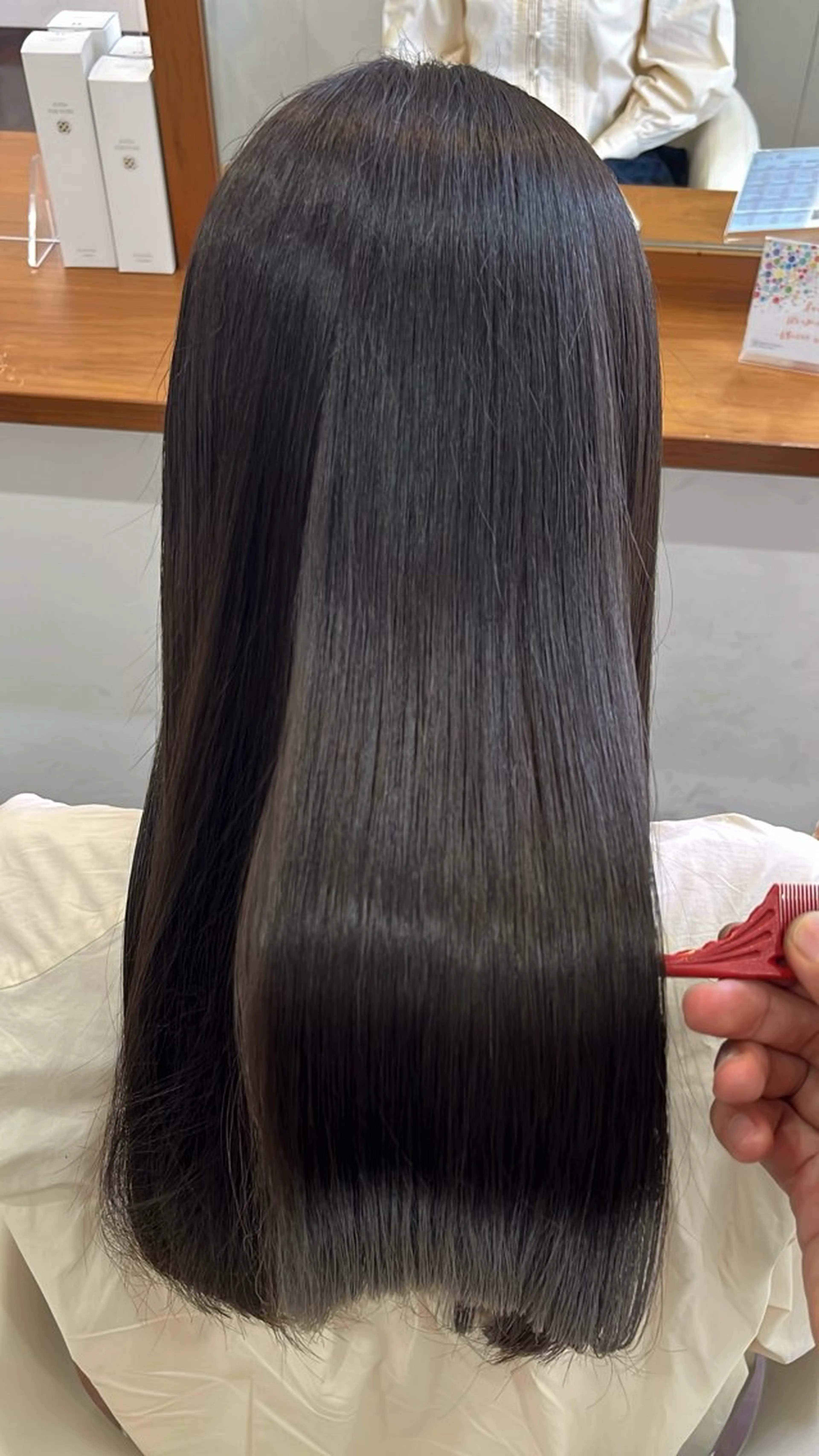 ロング カット ヘアカラー トリートメント オートクチュールランコントレ西京極店所属・今在家 玲【艶髪スト レート/メンズ】のヘアスタイル