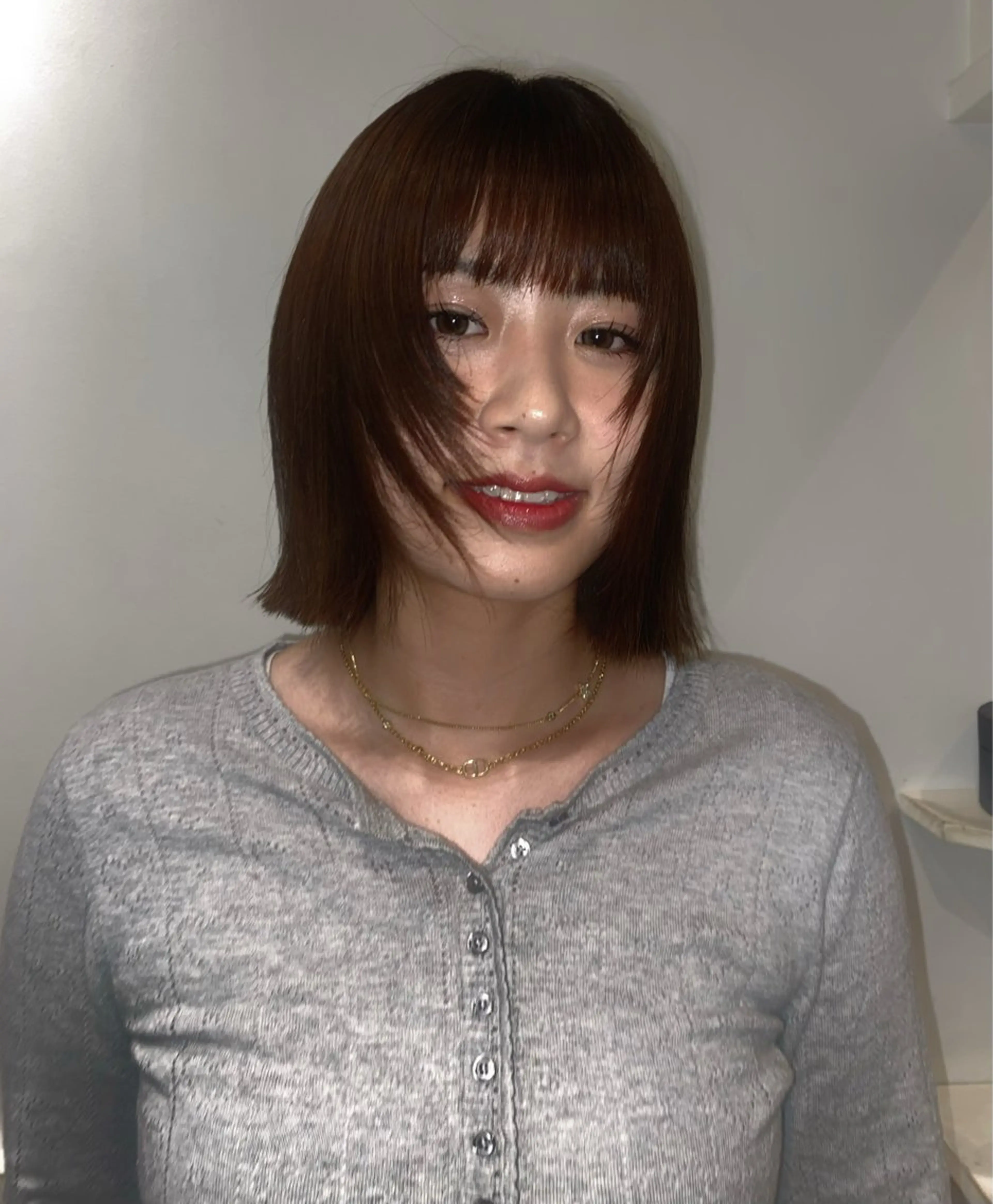 ミディアム カラー ベージュカラー ヘアカラー ソノダ リコのヘアスタイル