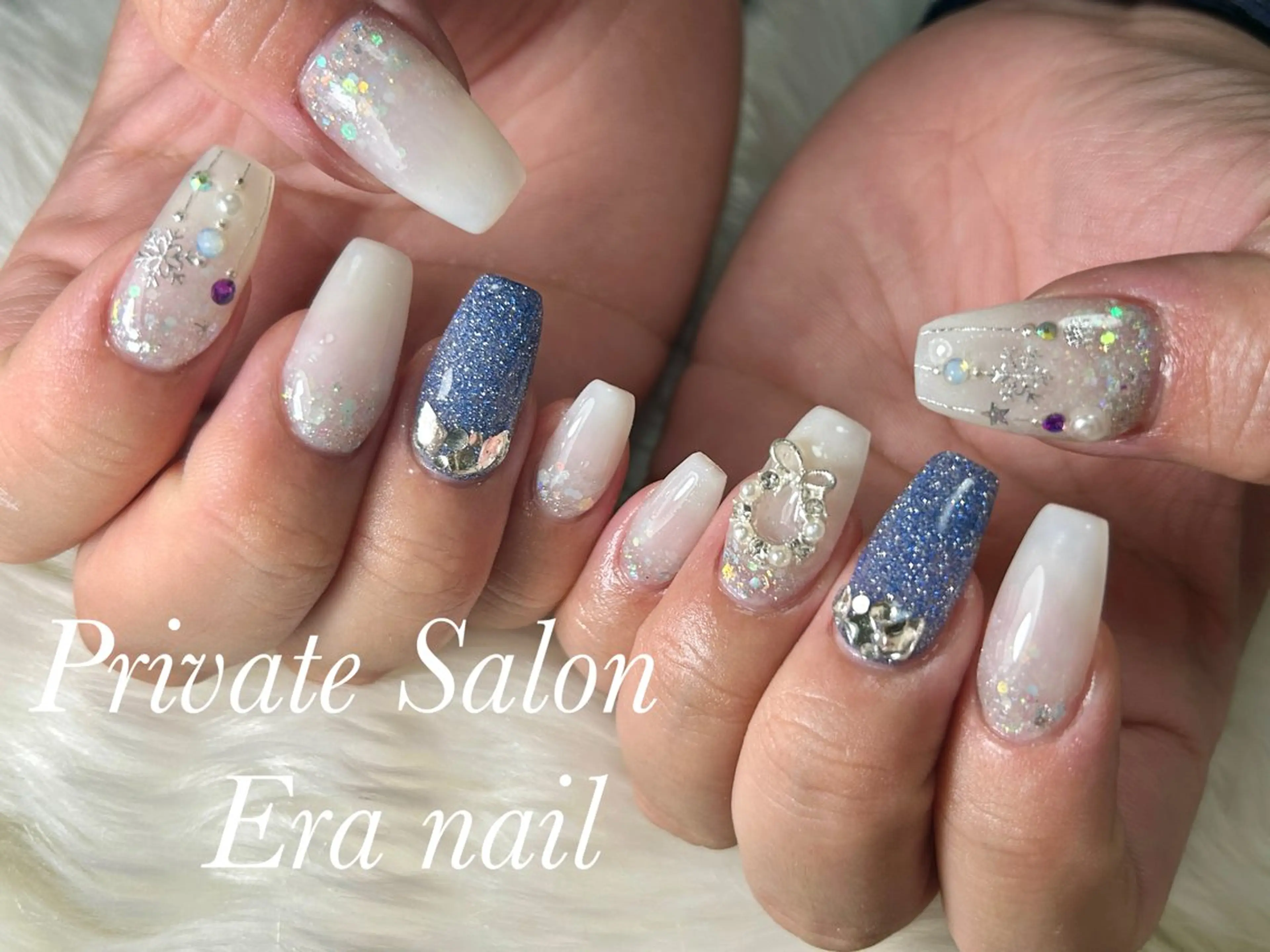 ネイル 冬ネイル クリスマス ハンドネイル Era nailのネイルデザイン