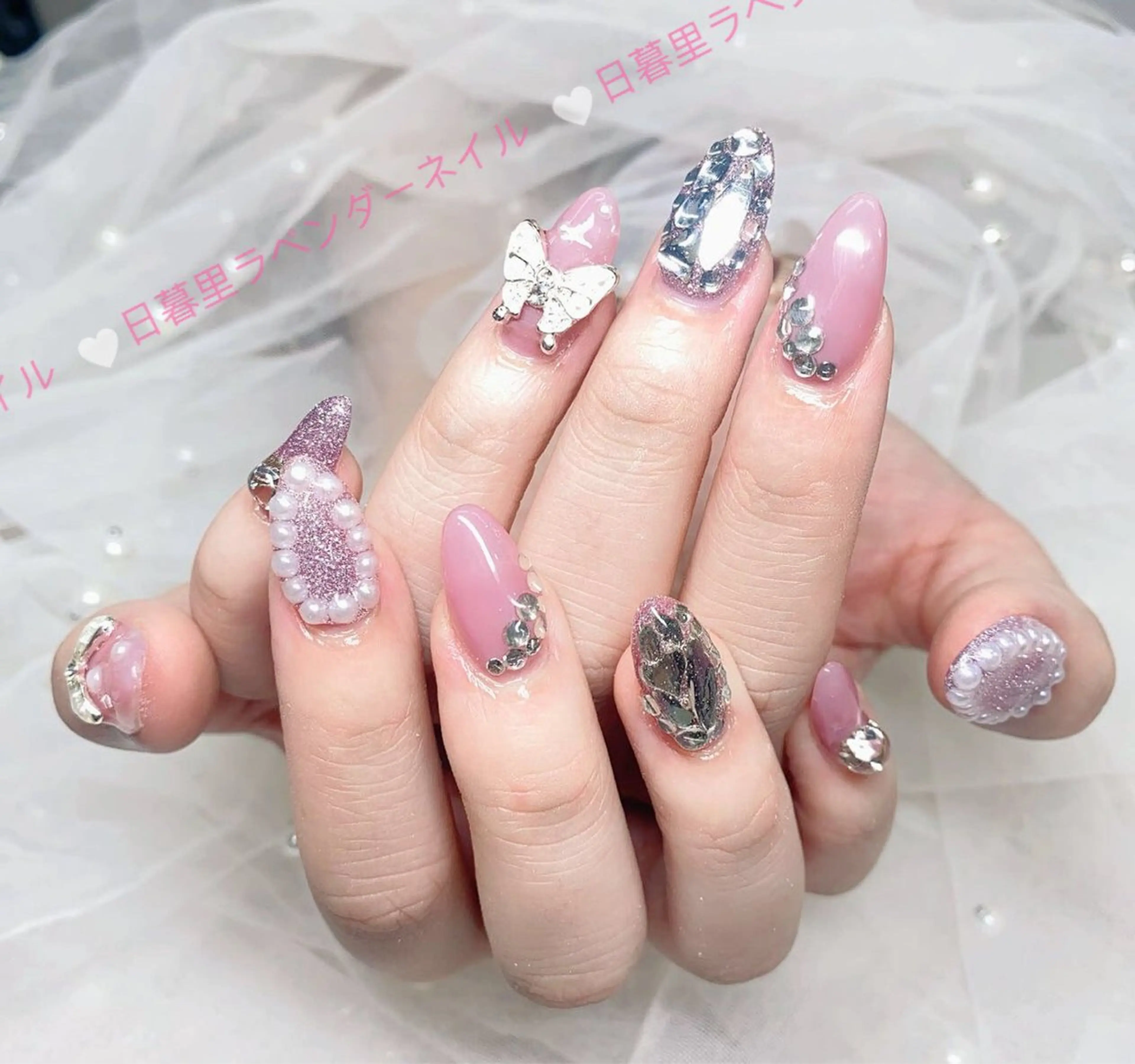 ネイル ラベンダー💖日暮里 ルル💖ネイルのネイルデザイン