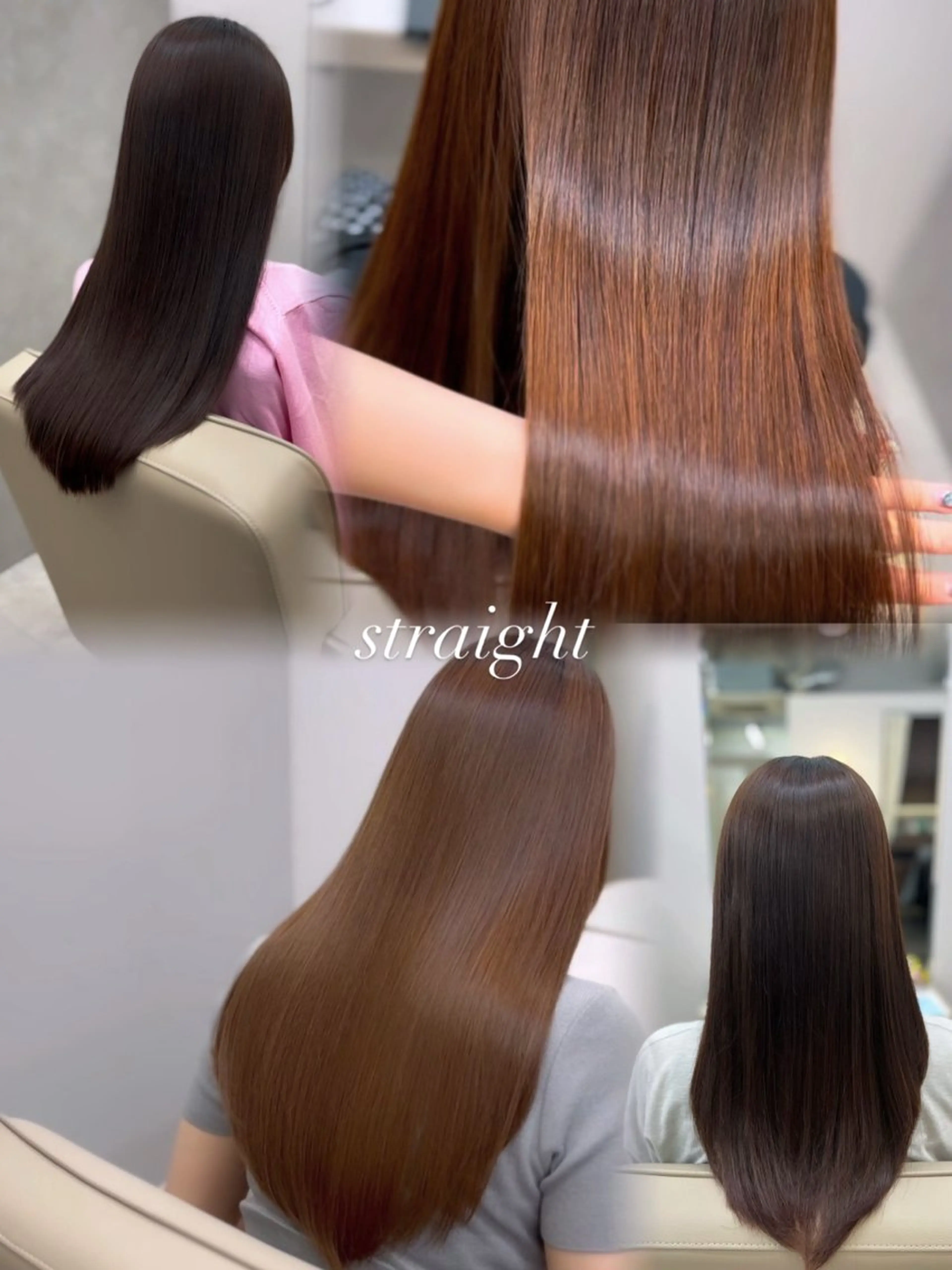 ロング 縮毛矯正 あかり🍎🤍 ストレートモデル🫧のヘアスタイル