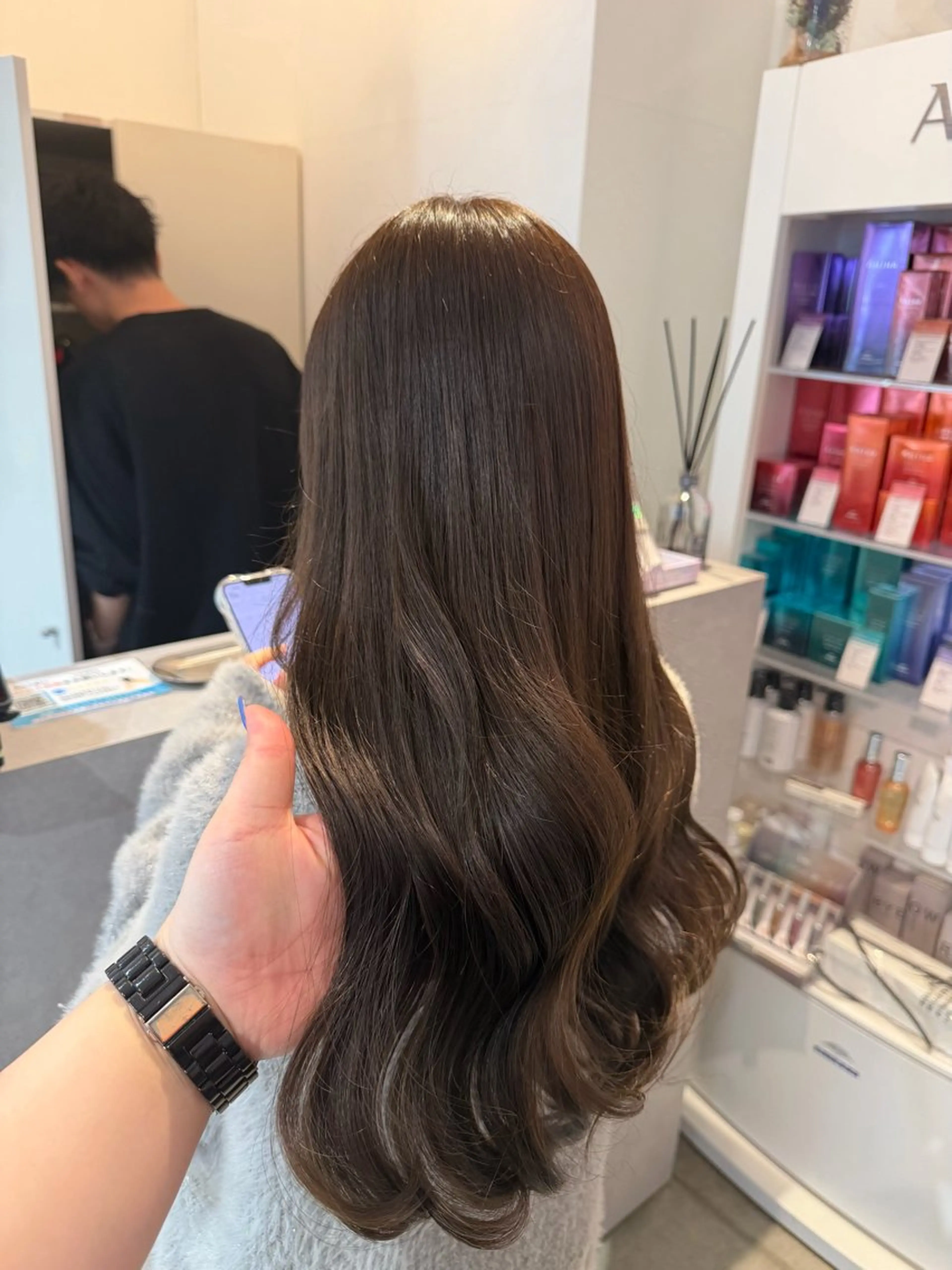 ロング カラー 透明感カラー 髪質改善 トリートメント ヘアカラー トリートメント 🦈AKARI🦈 髪質改善/韓国風のヘアスタイル