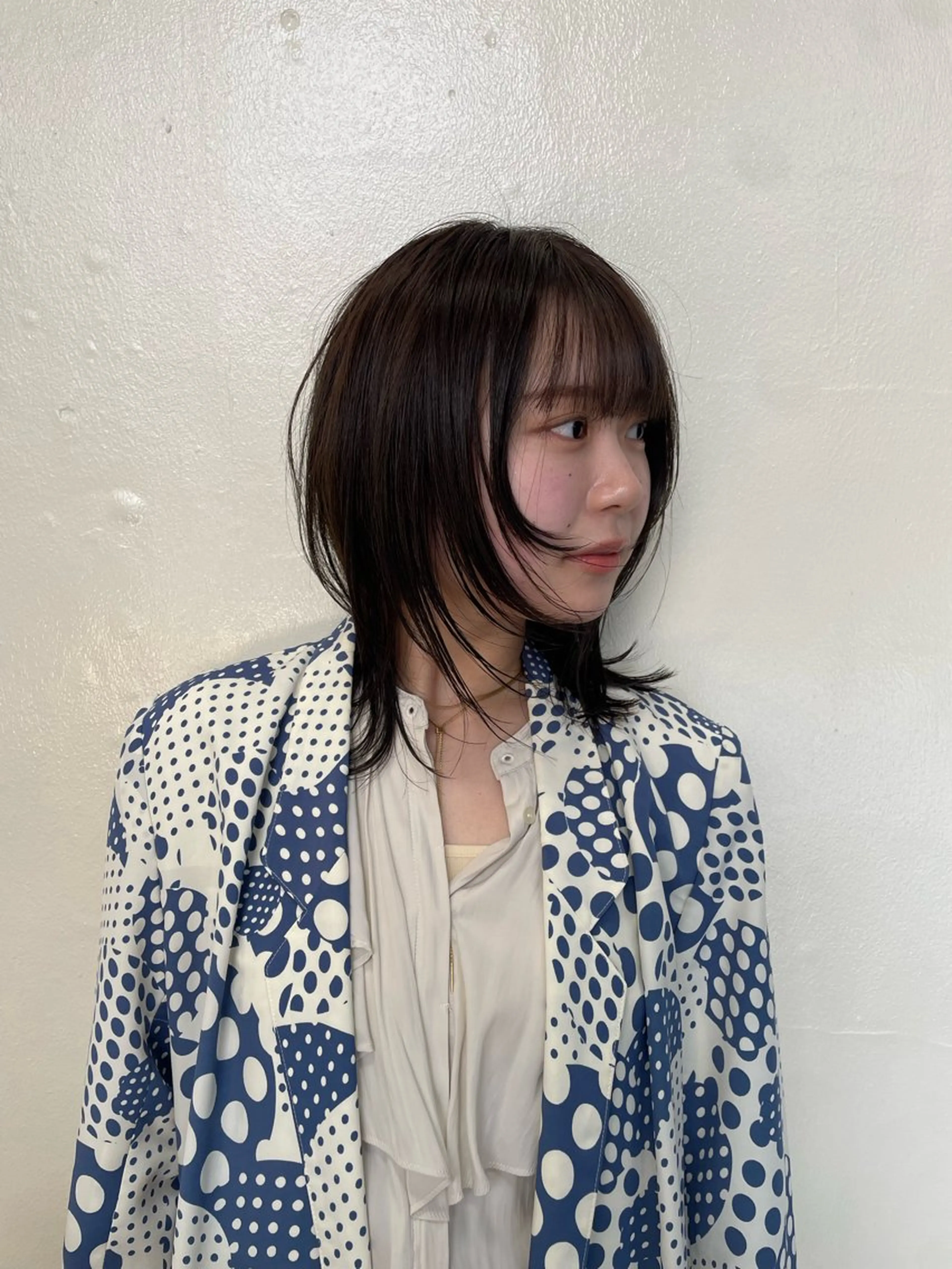 ミディアム カット ヘアカラー トリートメント レイヤー/ボブ/ 透明感カラー/ニワのヘアスタイル