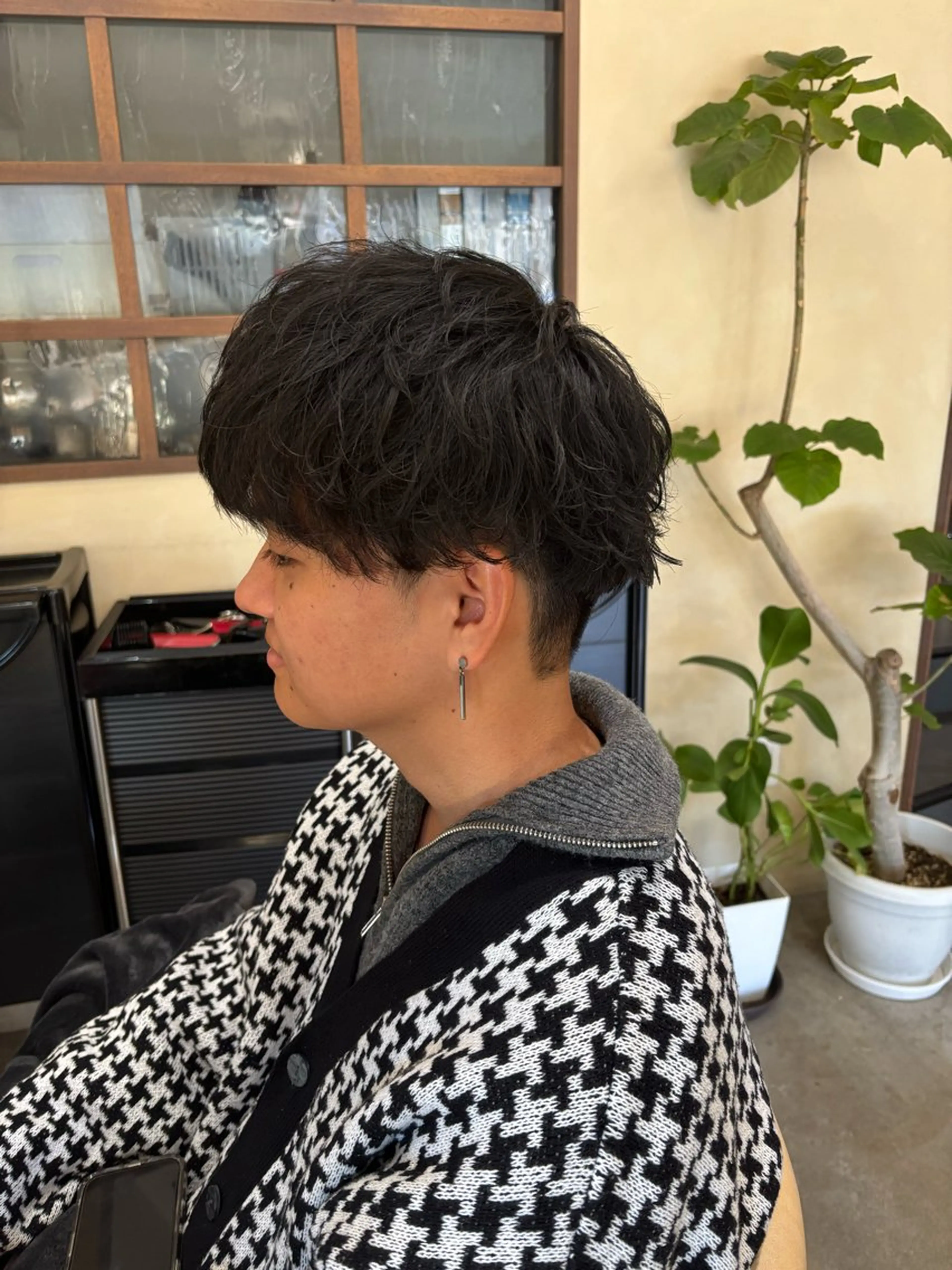 ショート メンズ カット パーマ 鹿児島 TSUBASAのヘアスタイル