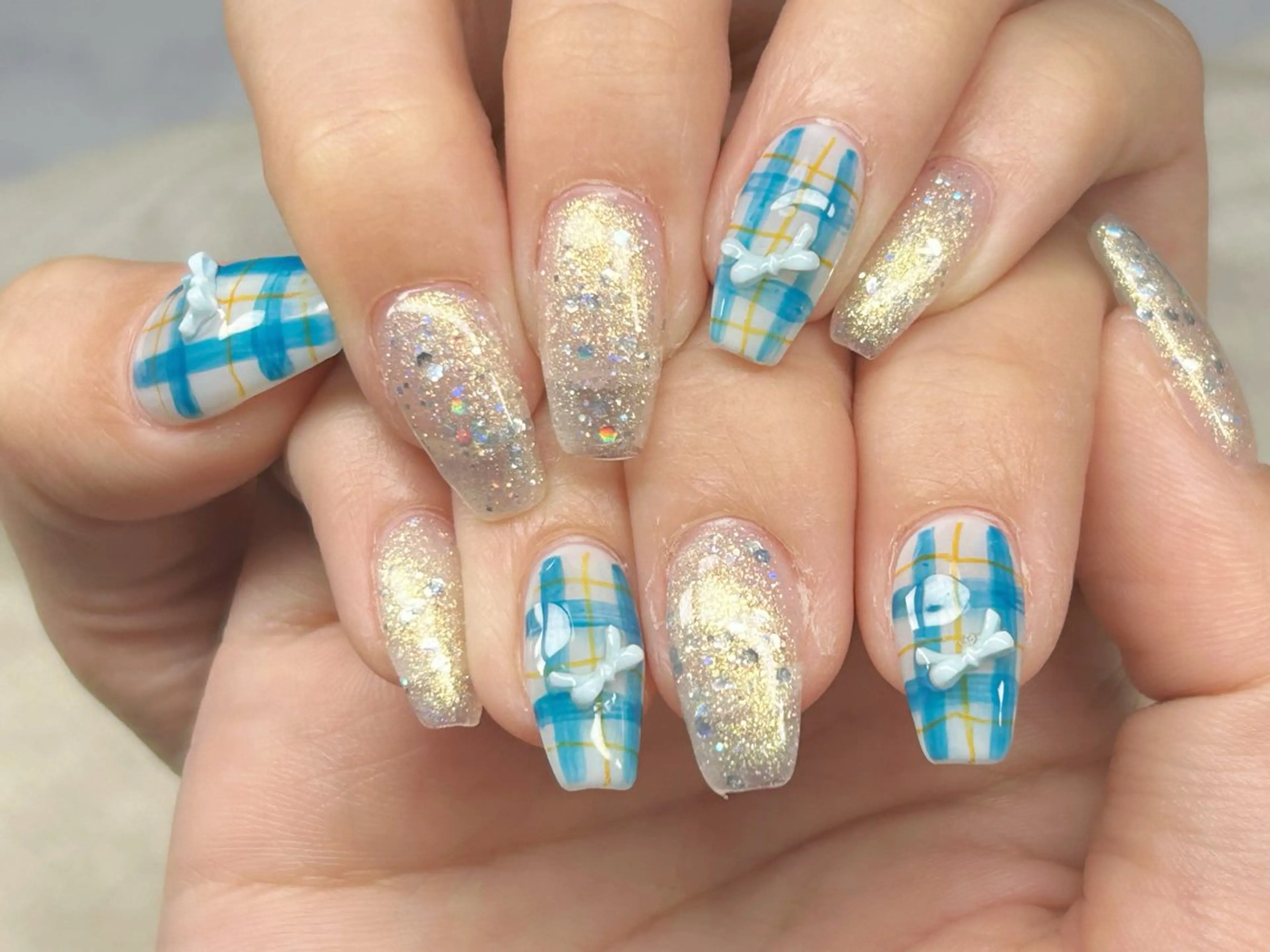 ネイル アートネイル チークネイル 成人式 入学式 長さ出し ハンドネイル Lino Nailのネイルデザイン