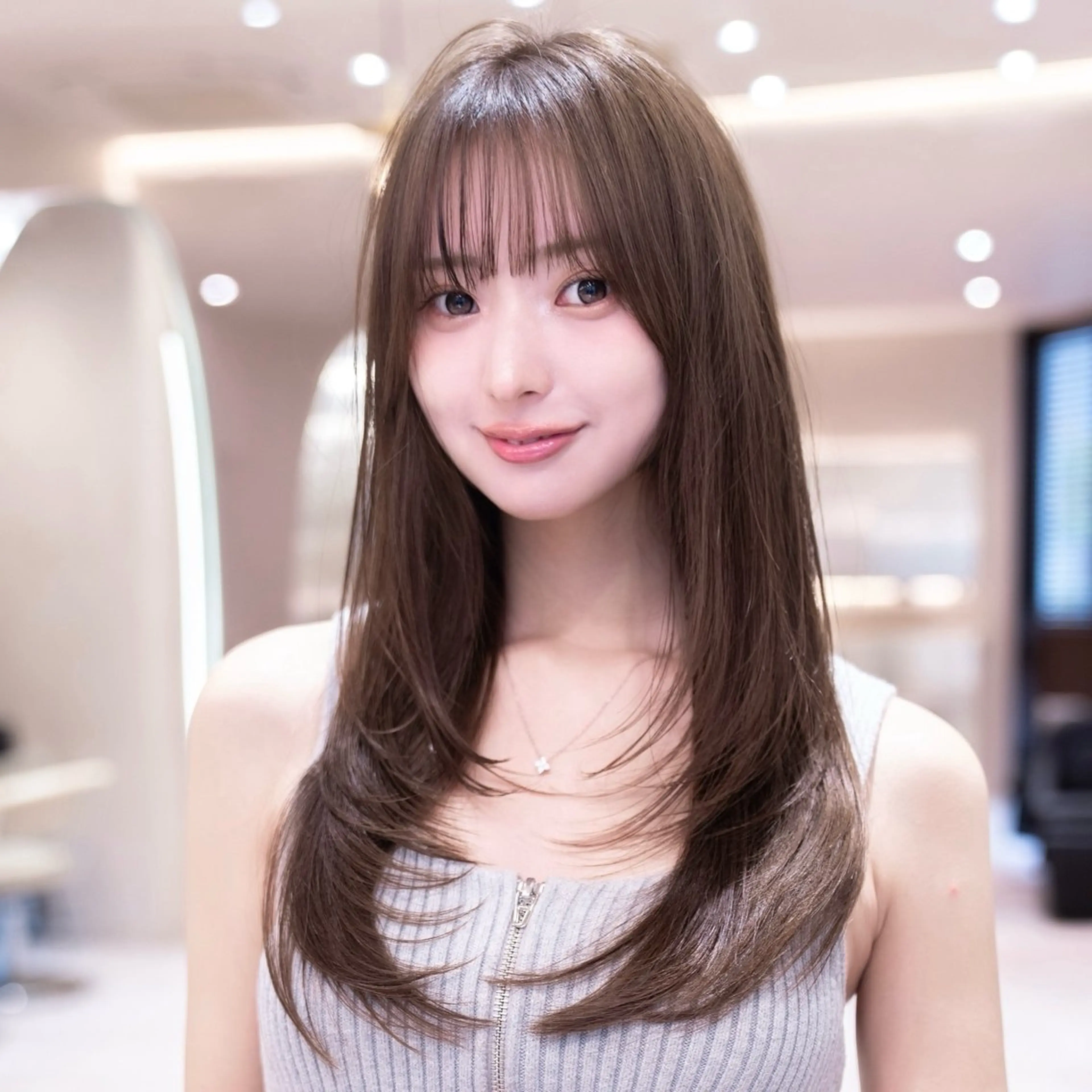 セミロング ボブ 髪質改善 レイヤーカット トリートメント カット ヘアカラー トリートメント driP. by HAVANA原宿所属・原宿/韓国/髪質改善 /レイヤー/ボブのヘアスタイル