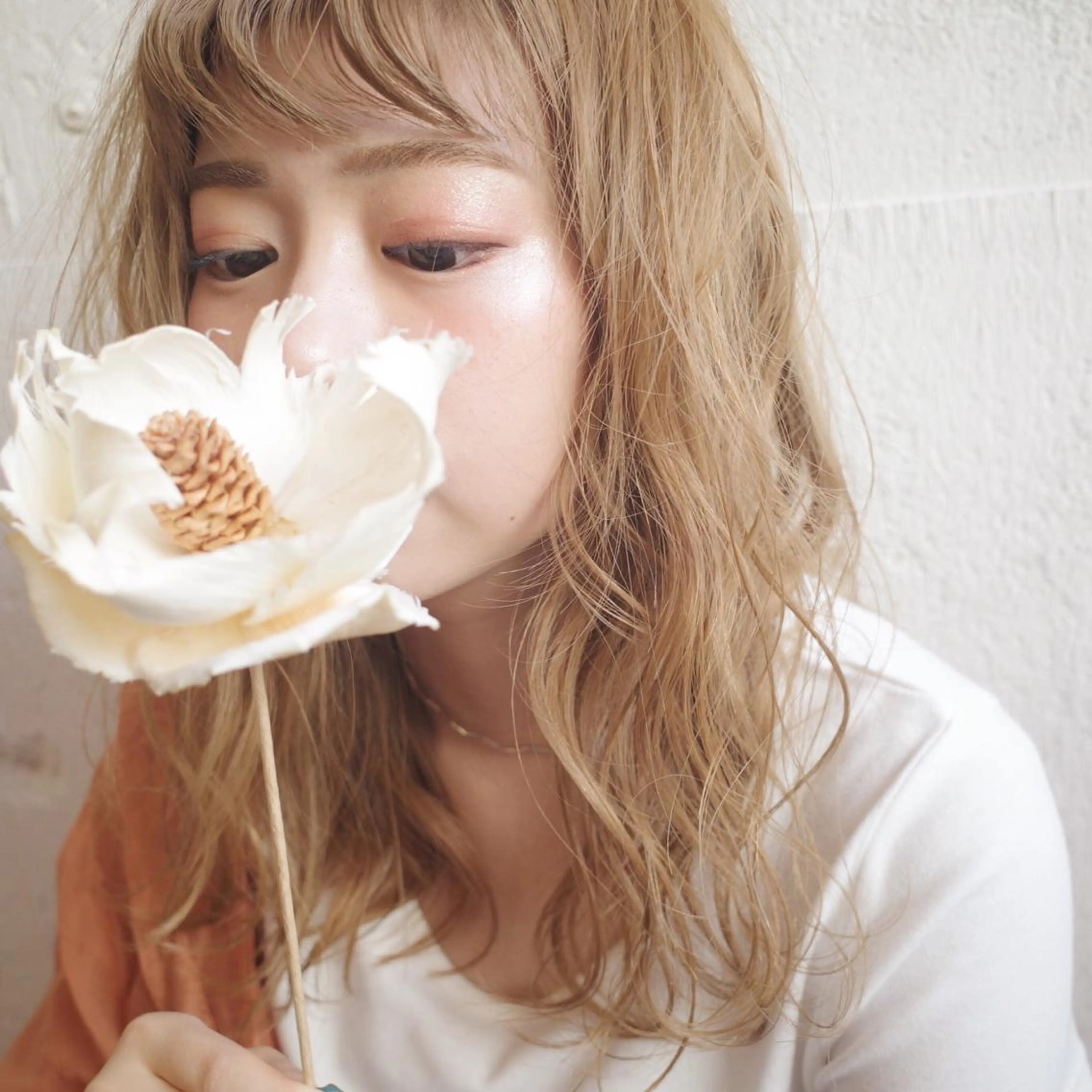 セミロング カラー ブリーチ ふくだ りさ【ciAo!】のヘアスタイル