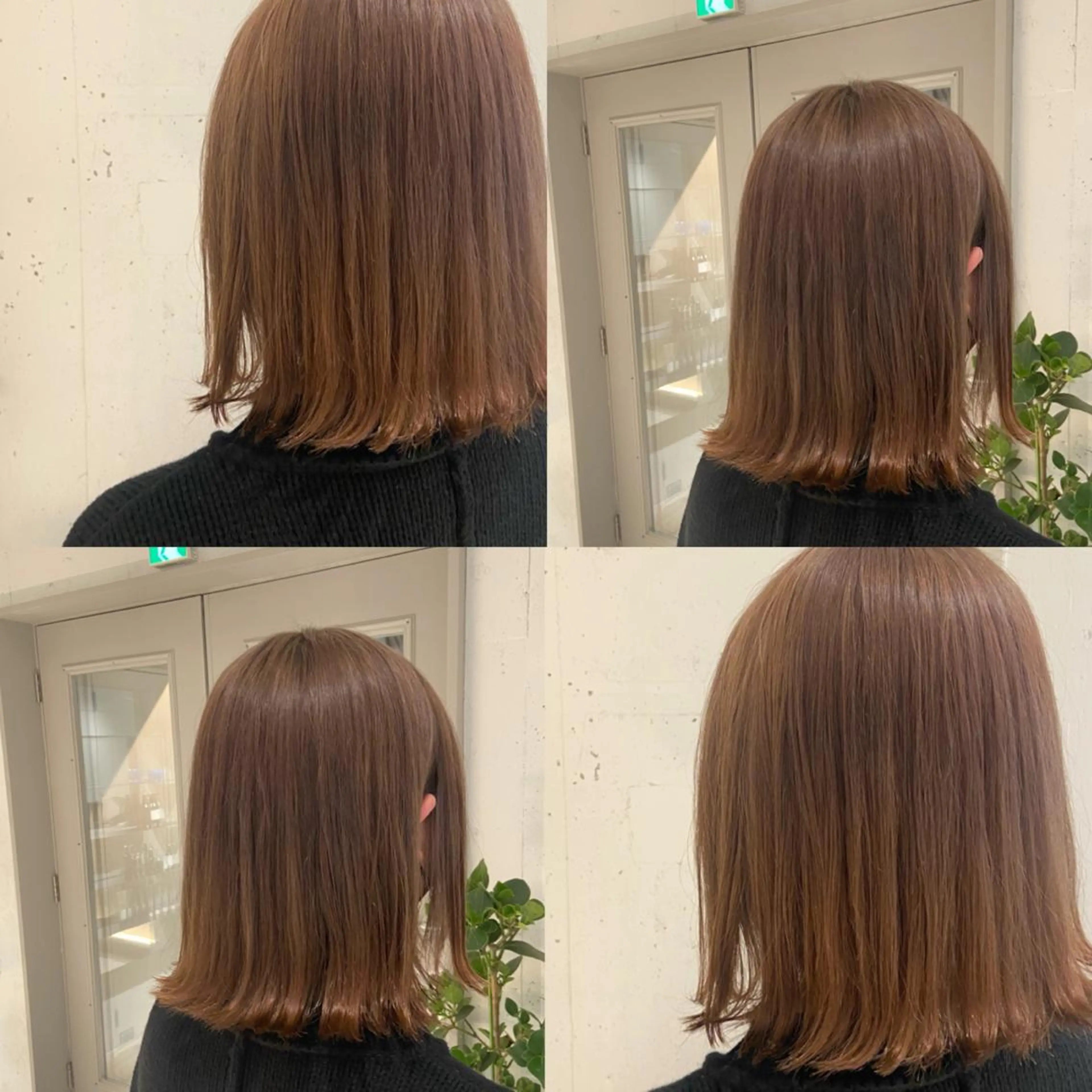 ミディアム カラー ベージュカラー ハイトーンカラー ラベンダーカラー ラベンダーピンク ピンクカラー カジュアルを女っぽく 𝗮𝘆𝗮𝗰𝗼のヘアスタイル