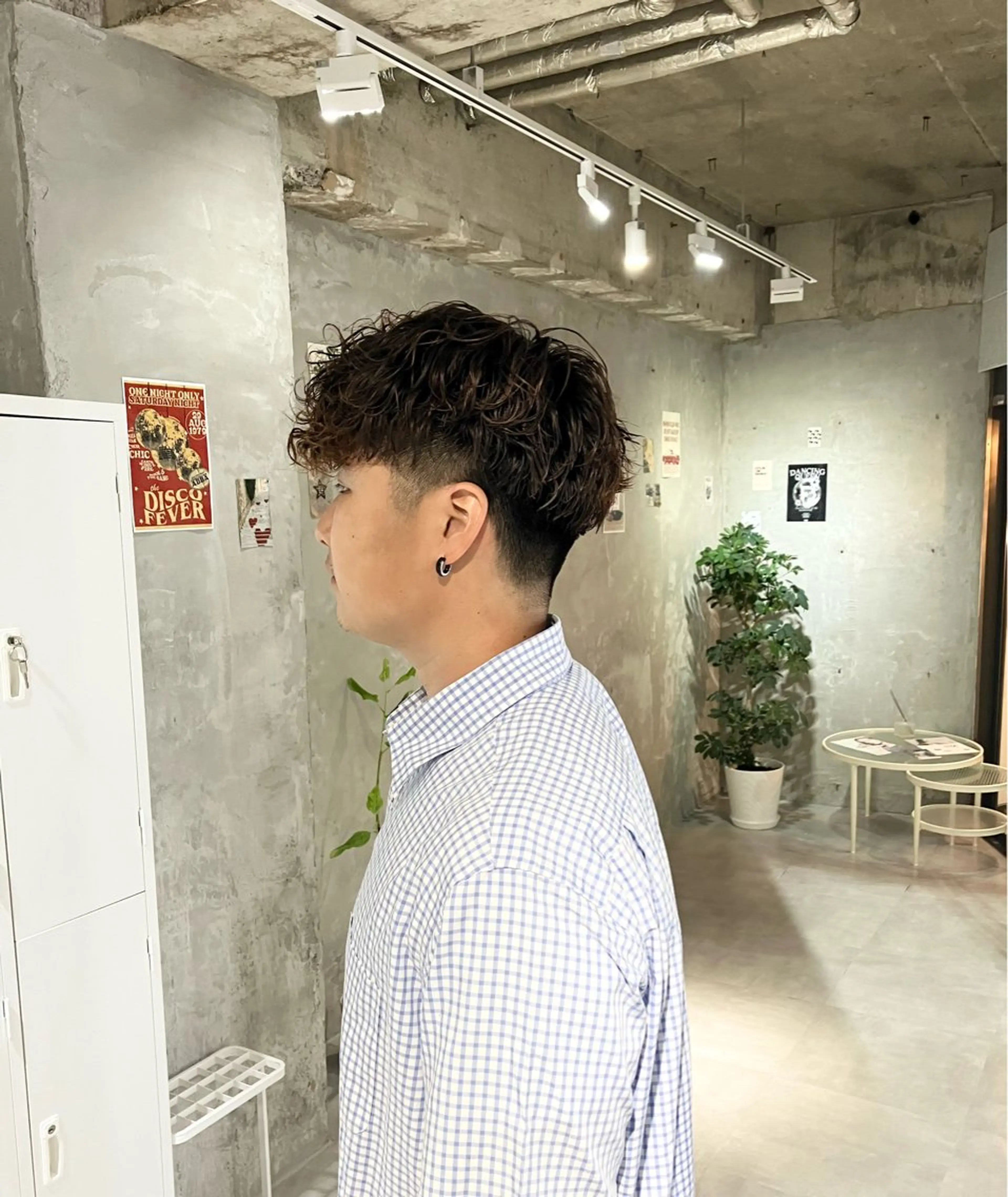 ショート パーマ メンズ スペインカール カット パーマ トリートメント door white hideのヘアスタイル