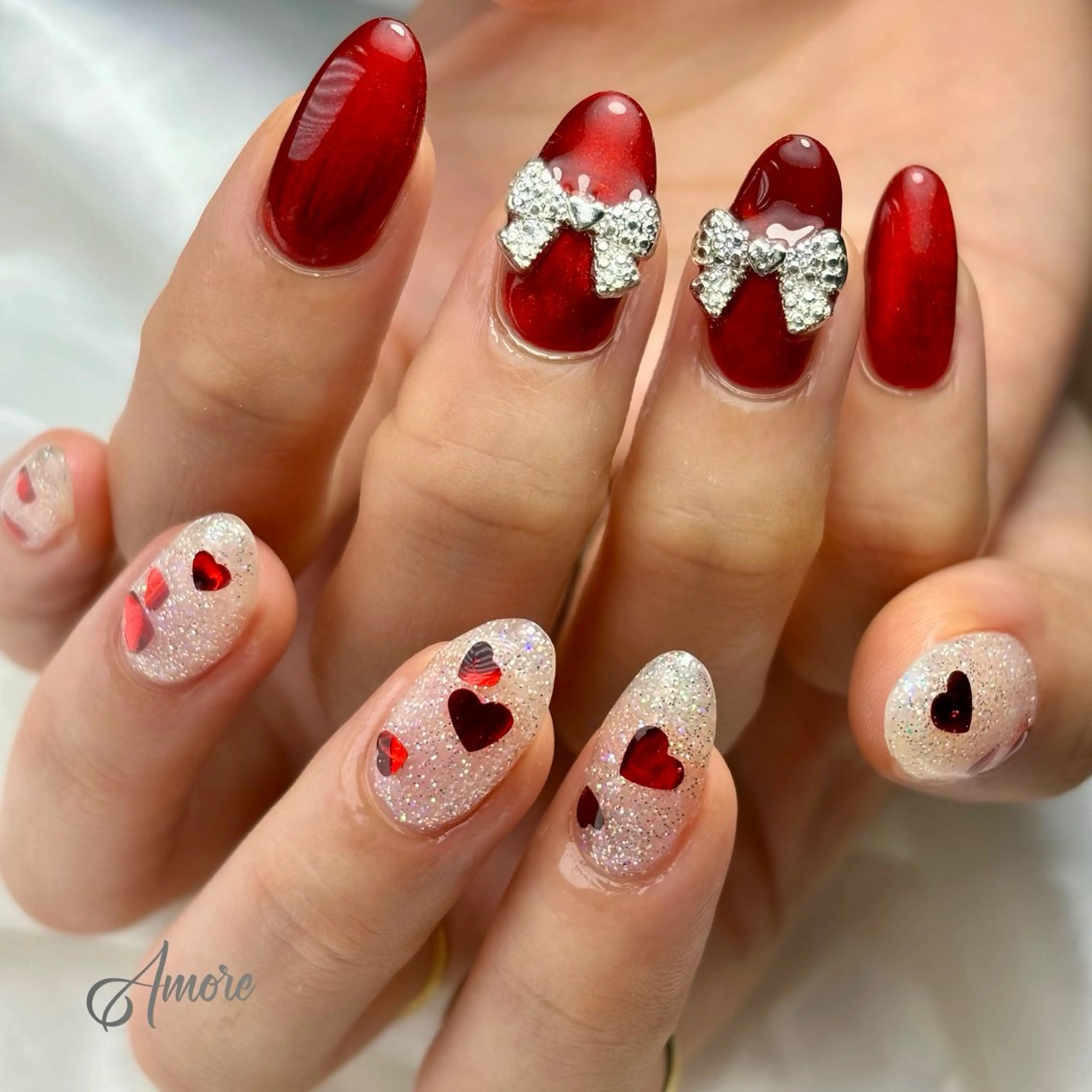 ネイル ジェルネイル キラキラネイル 韓国ネイル マグネットネイル パラジェル You kyehwaのネイルデザイン