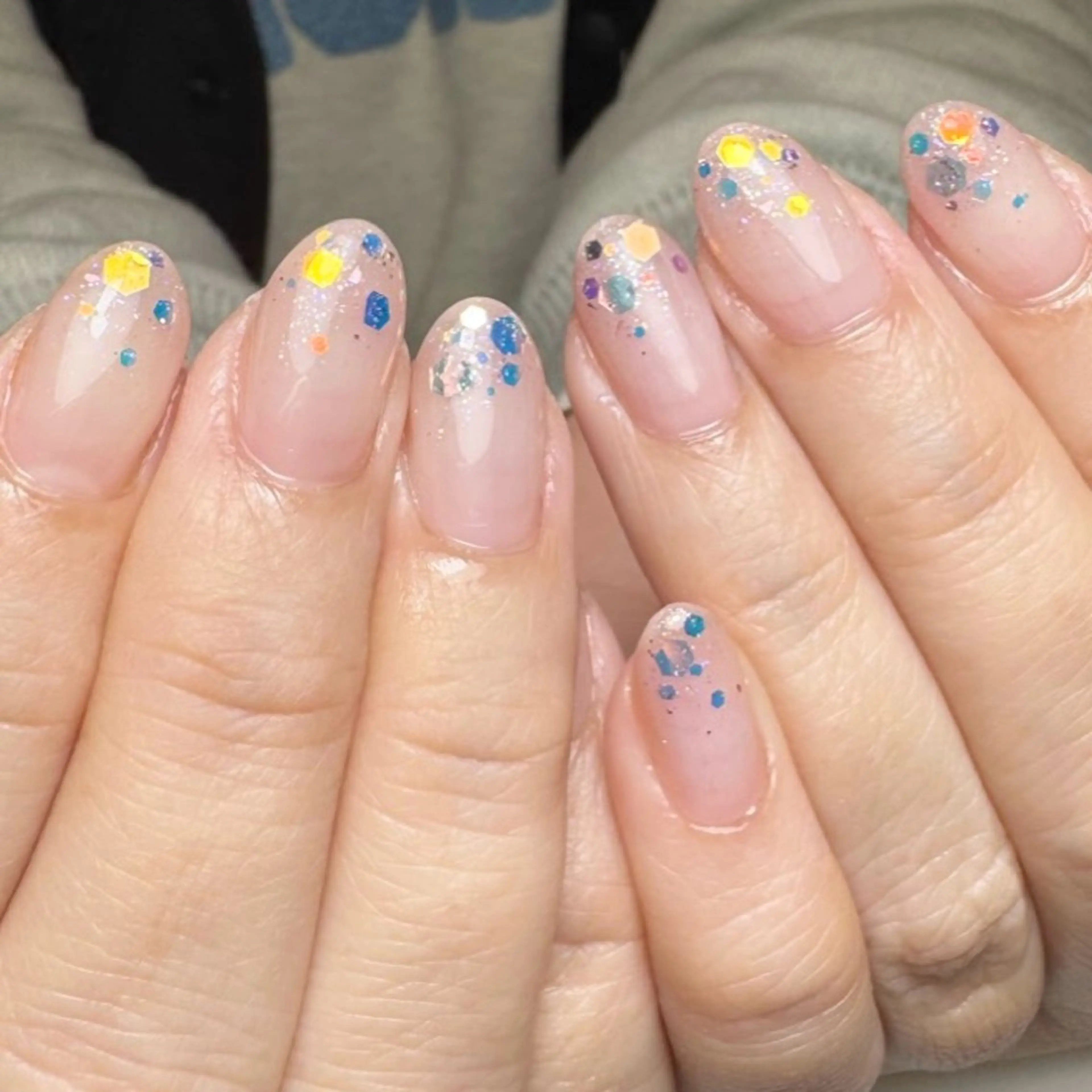 ネイル キラキラネイル ラメ(グリッター) nail salon cojicoji所属・cojicoji 朝日のネイルデザイン
