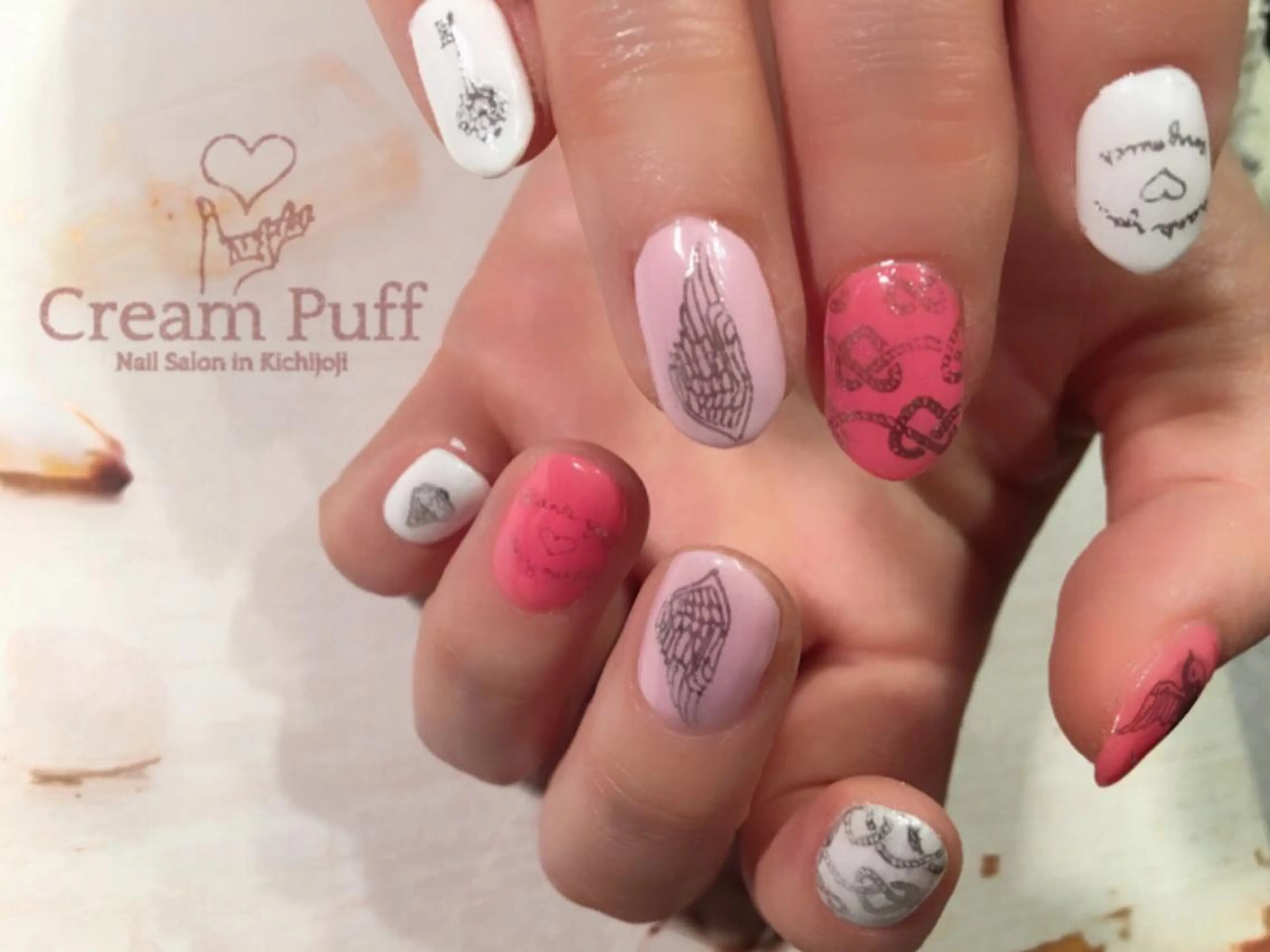 ネイル アートネイル シルバー HAMANO MIKAのネイルデザイン