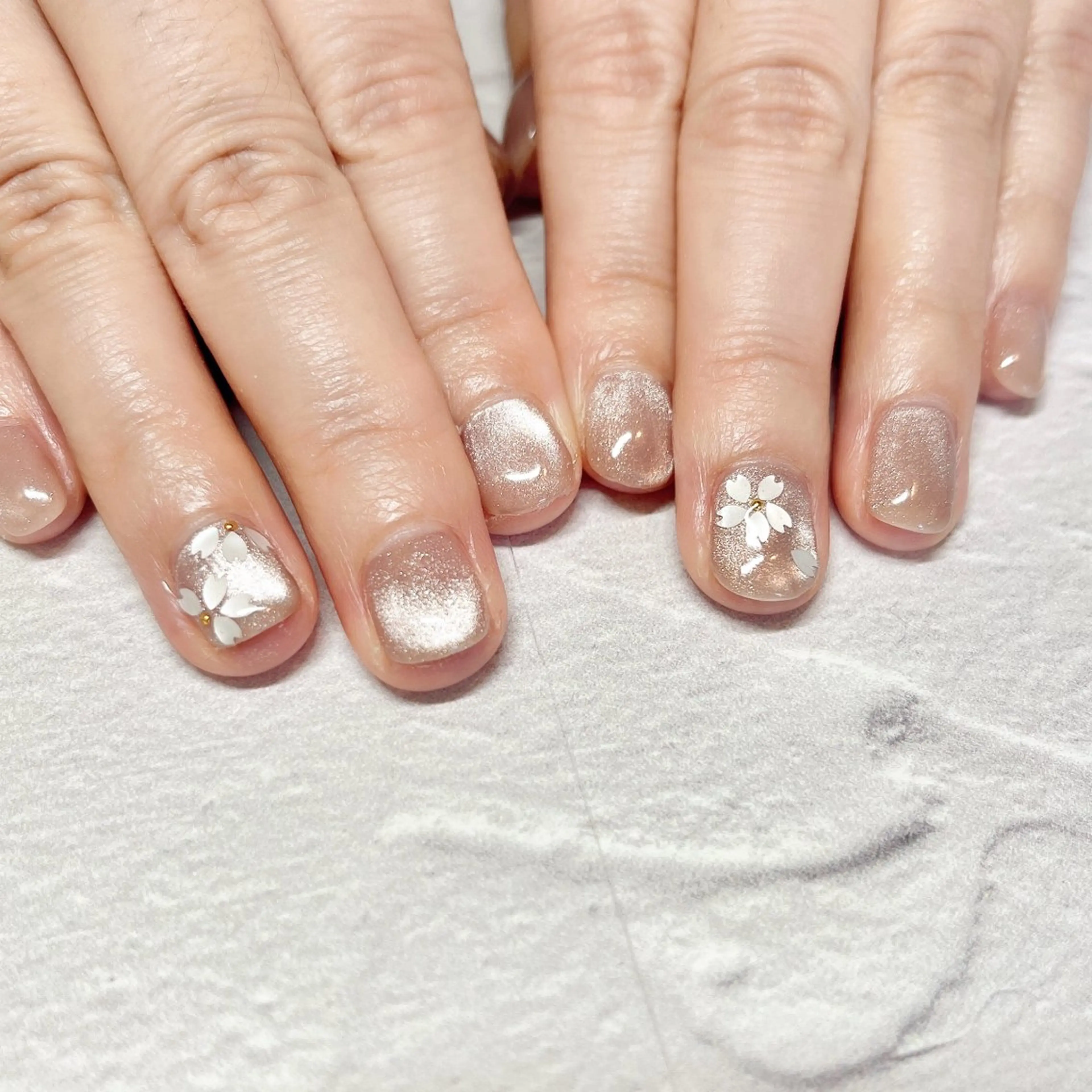 ネイル アートネイル 桜ネイル ハンドネイル li___nail 31のネイルデザイン