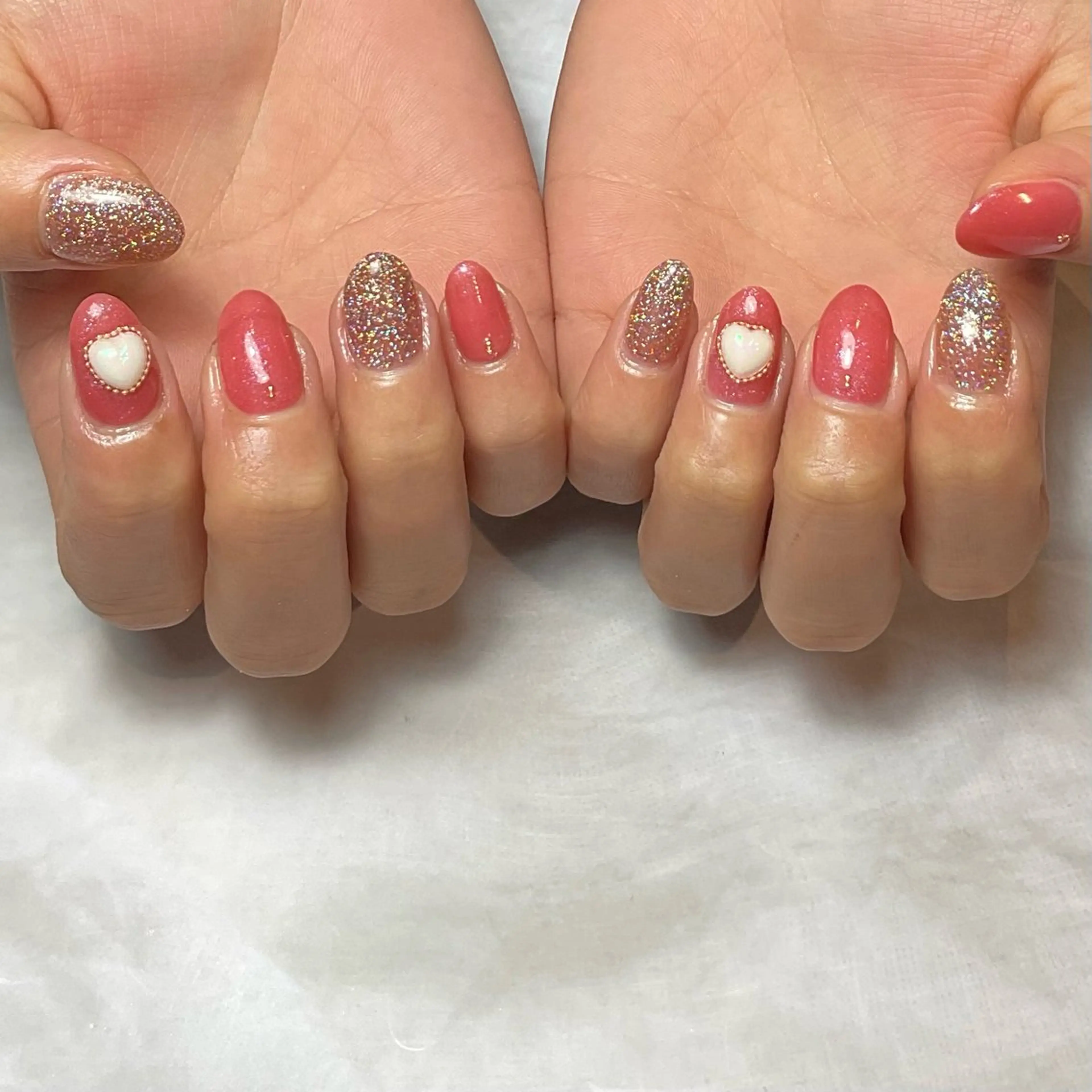 ネイル フラッシュネイル ラメ(グリッター) シンプルネイル Reflection marikoのネイルデザイン