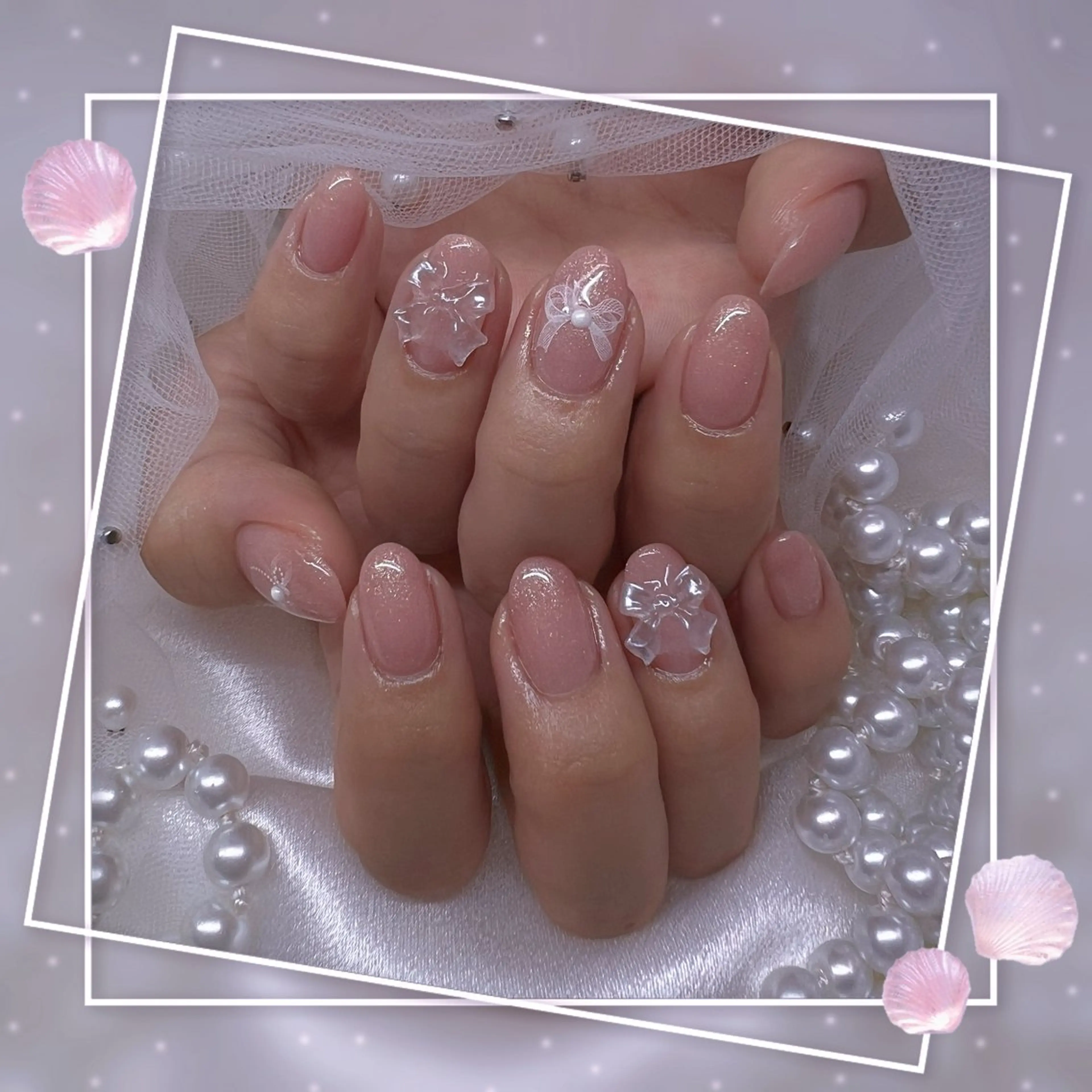 ネイル チークネイル フレンチネイル グラデーション マグネットネイル マグネットフレンチ Chill Nailsalonのネイルデザイン