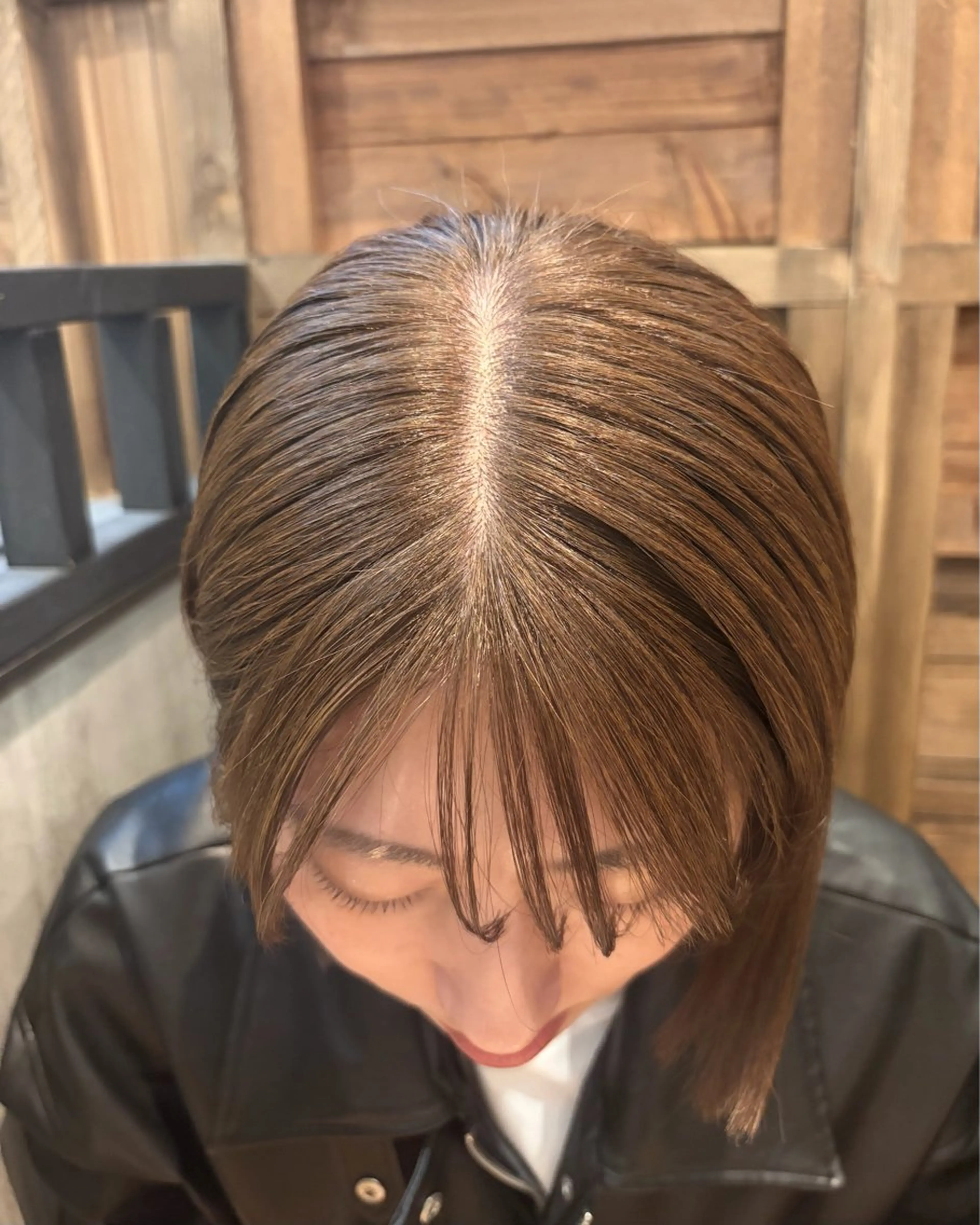 ミディアム カラー カット ヘアカラー トリートメント ブリーチなしカラー/ 韓国ヘア/モモ/横浜のヘアスタイル