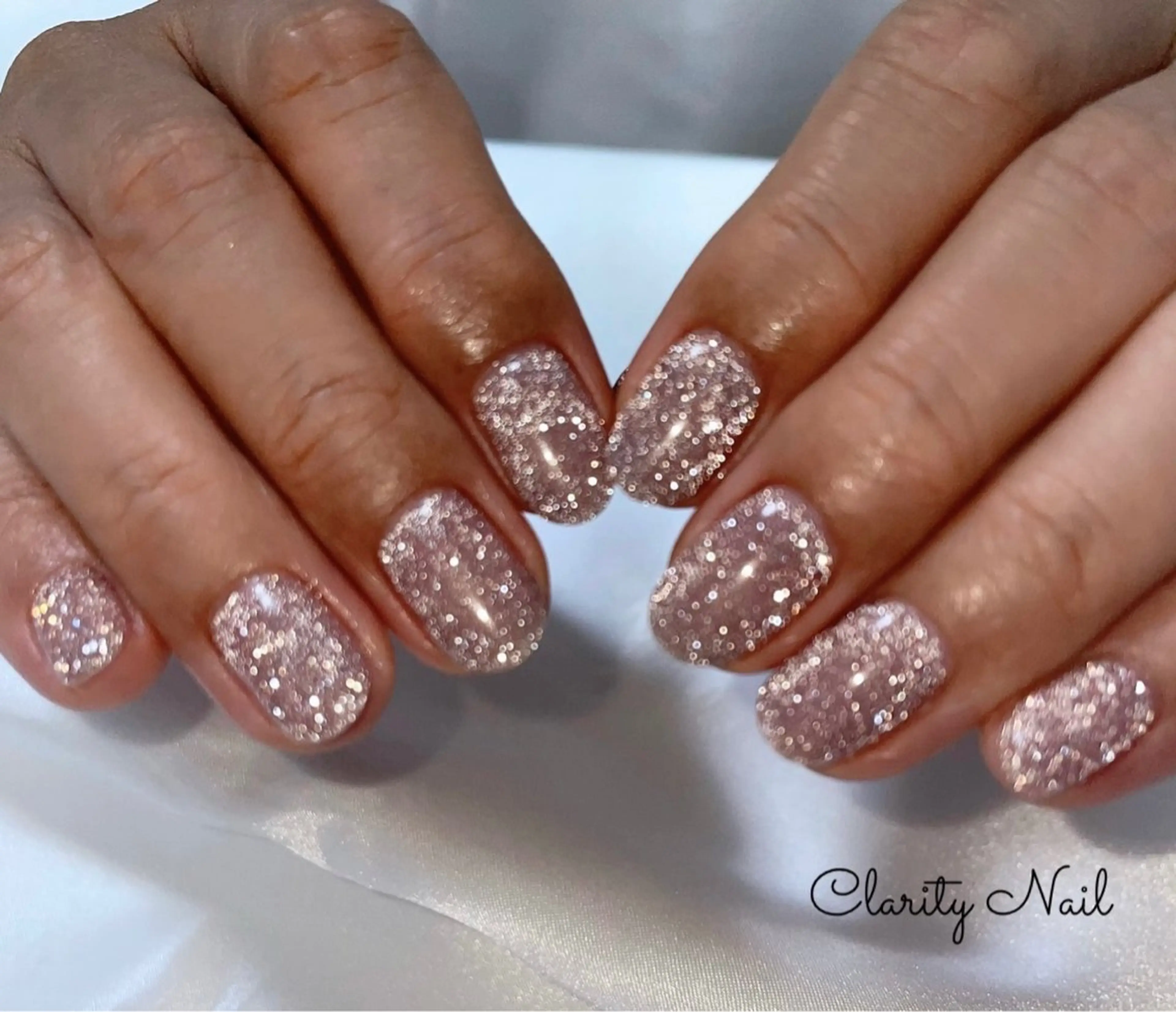 ネイル フラッシュネイル ラメ(グリッター) ワンカラーネイル ハンドネイル Clarity Nailのネイルデザイン
