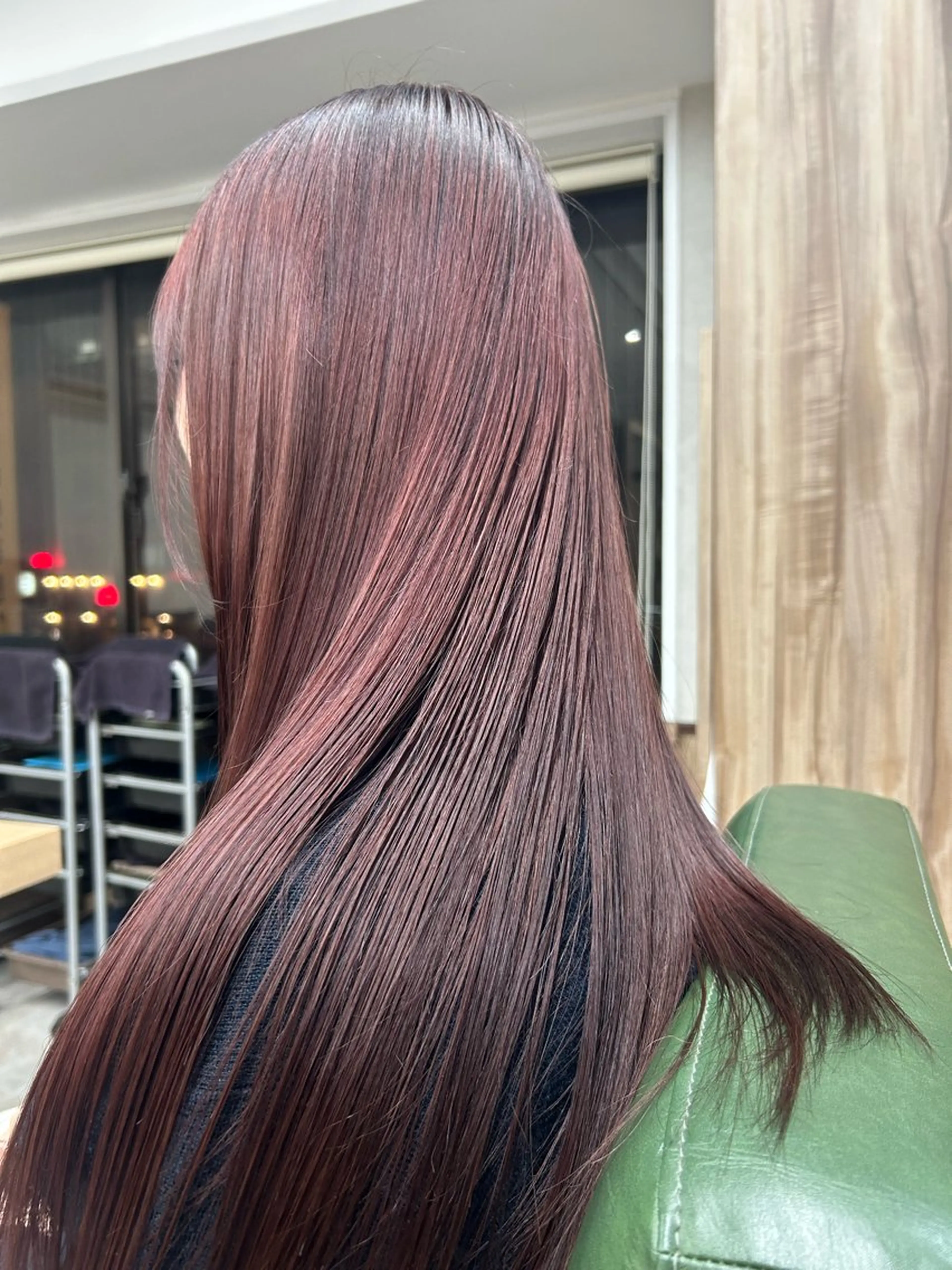 ロング カラー ブリーチ レッドカラー ヘアカラー 匠 hairのヘアスタイル