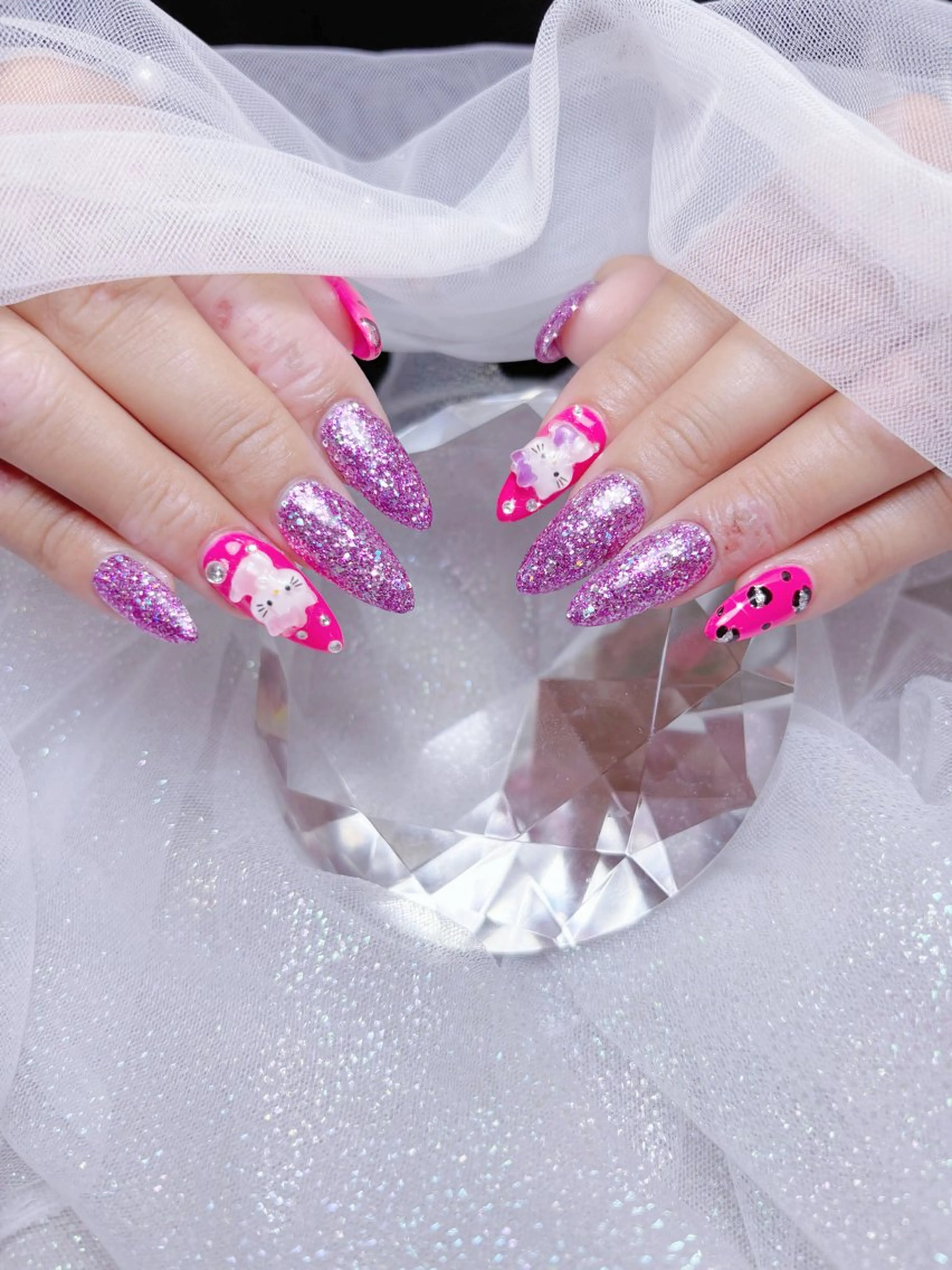 ネイル アートネイル 長さ出し ハンドネイル Monart♡ あいりのネイルデザイン