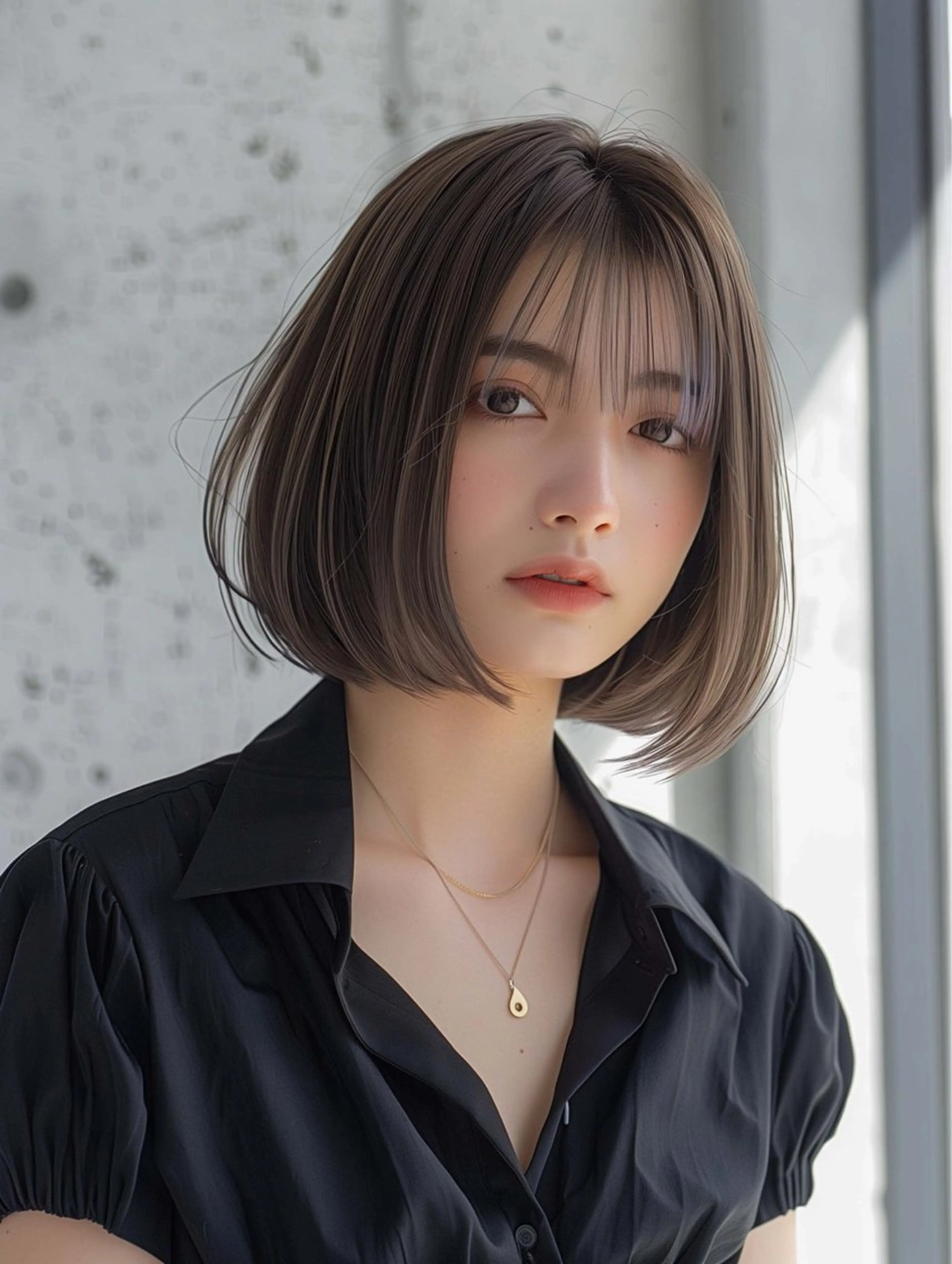 ミディアム カット ヘアカラー トリートメント ✨シルクストレート✨ 美髪髪質改善Yukiのヘアスタイル