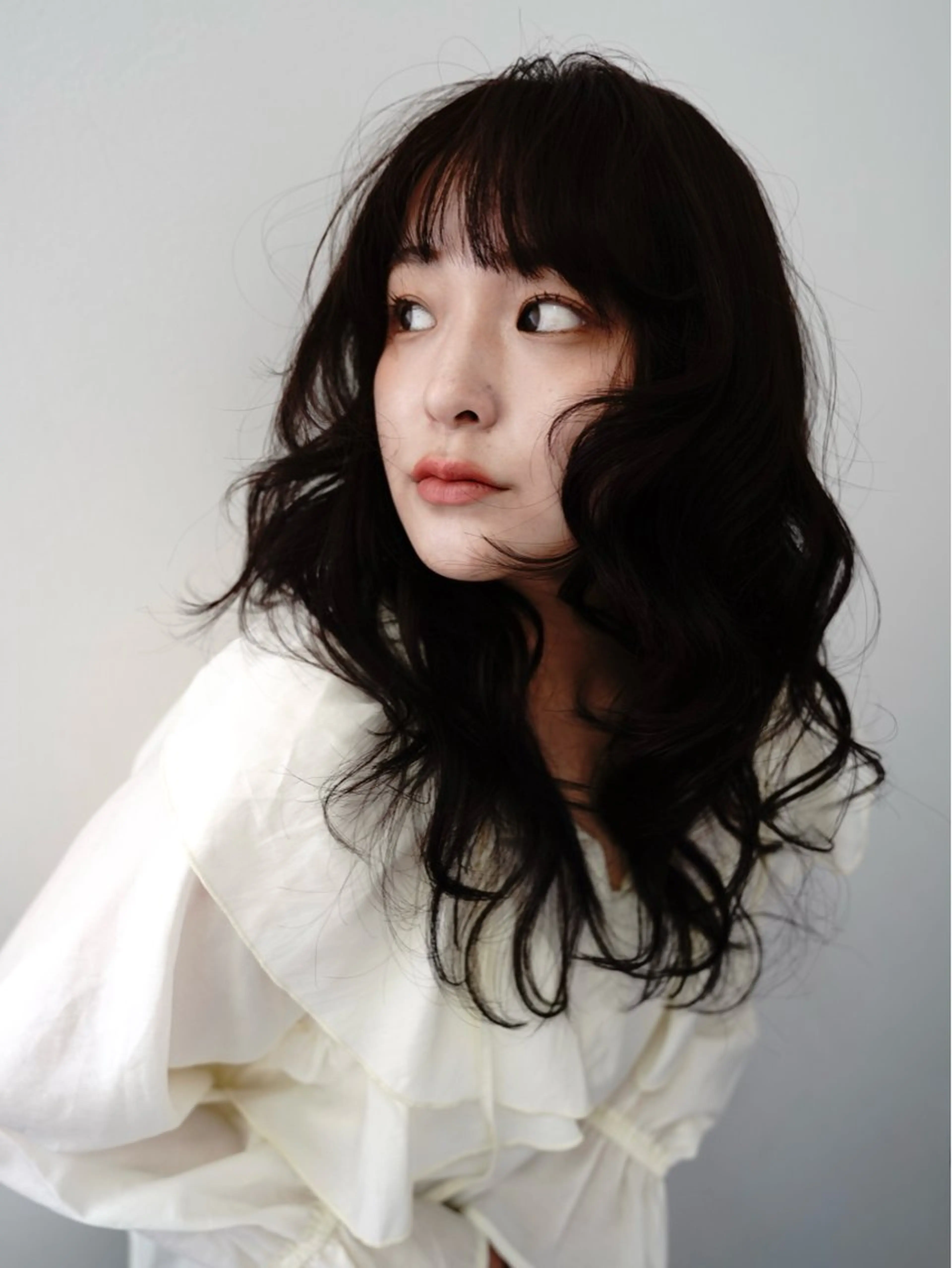 ミディアム カット ヘアカラー トリートメント 大山 茶子のヘアスタイル