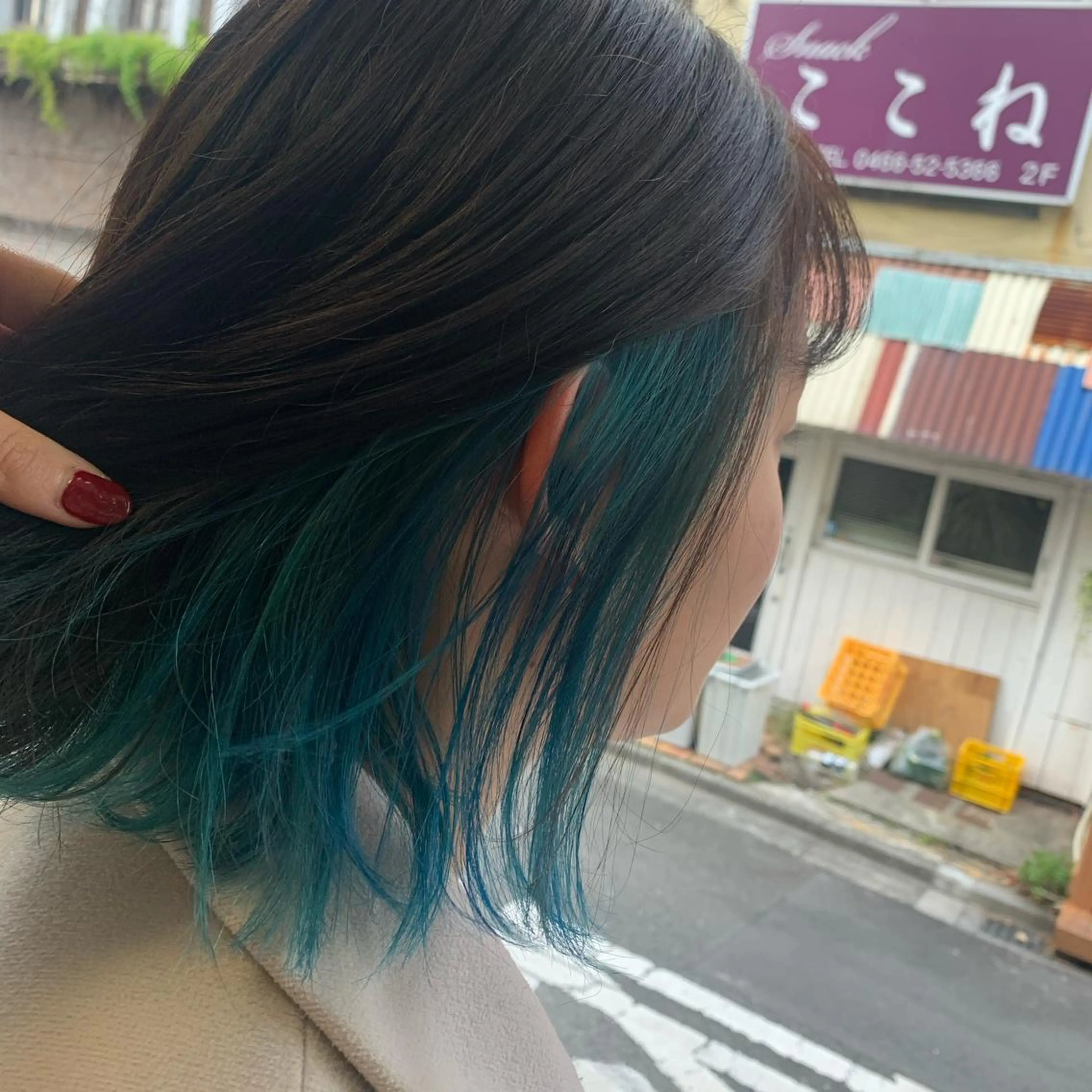 ミディアム カラー ヘアアレンジ ヘアカラー トリートメント 【Sweep】おじま のぞみのヘアスタイル