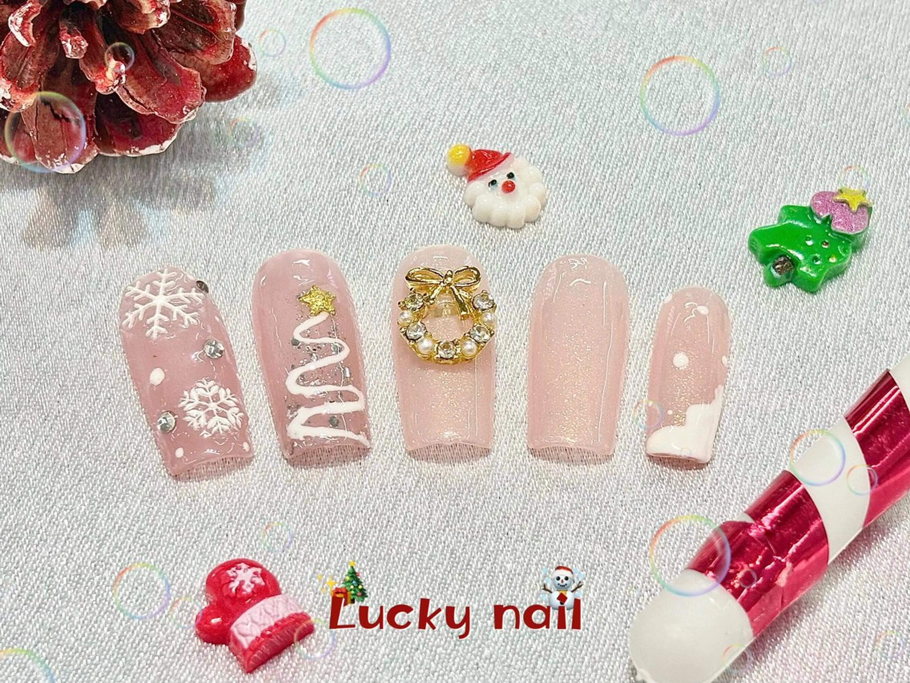 ネイル アートネイル チークネイル 長さ出し ジェルネイル マグネットネイル Lucky nail  小林和希のネイルデザイン