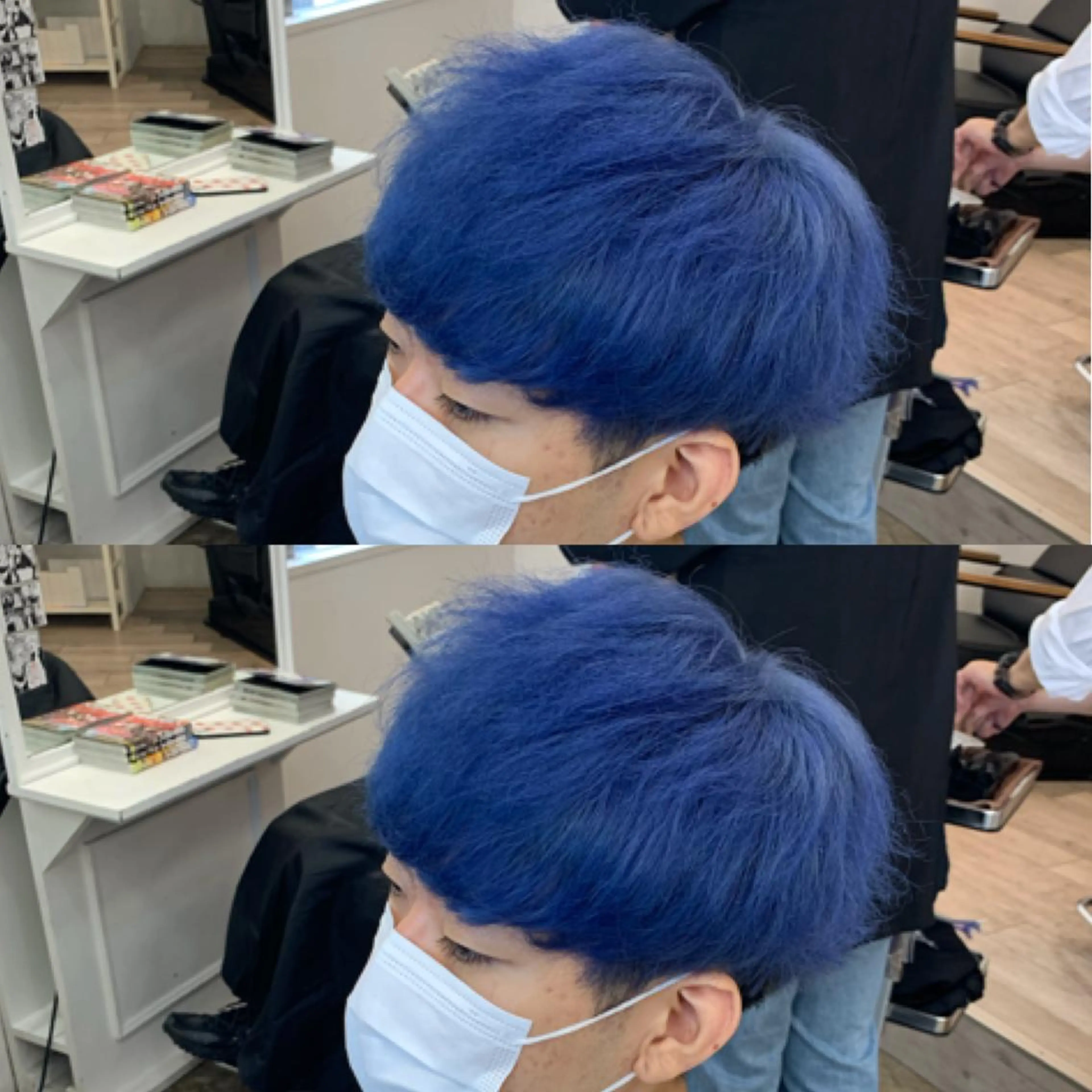 ショート カラー メンズ ブルーカラー メンズ専門店 店長 小柳 裕夢のヘアスタイル