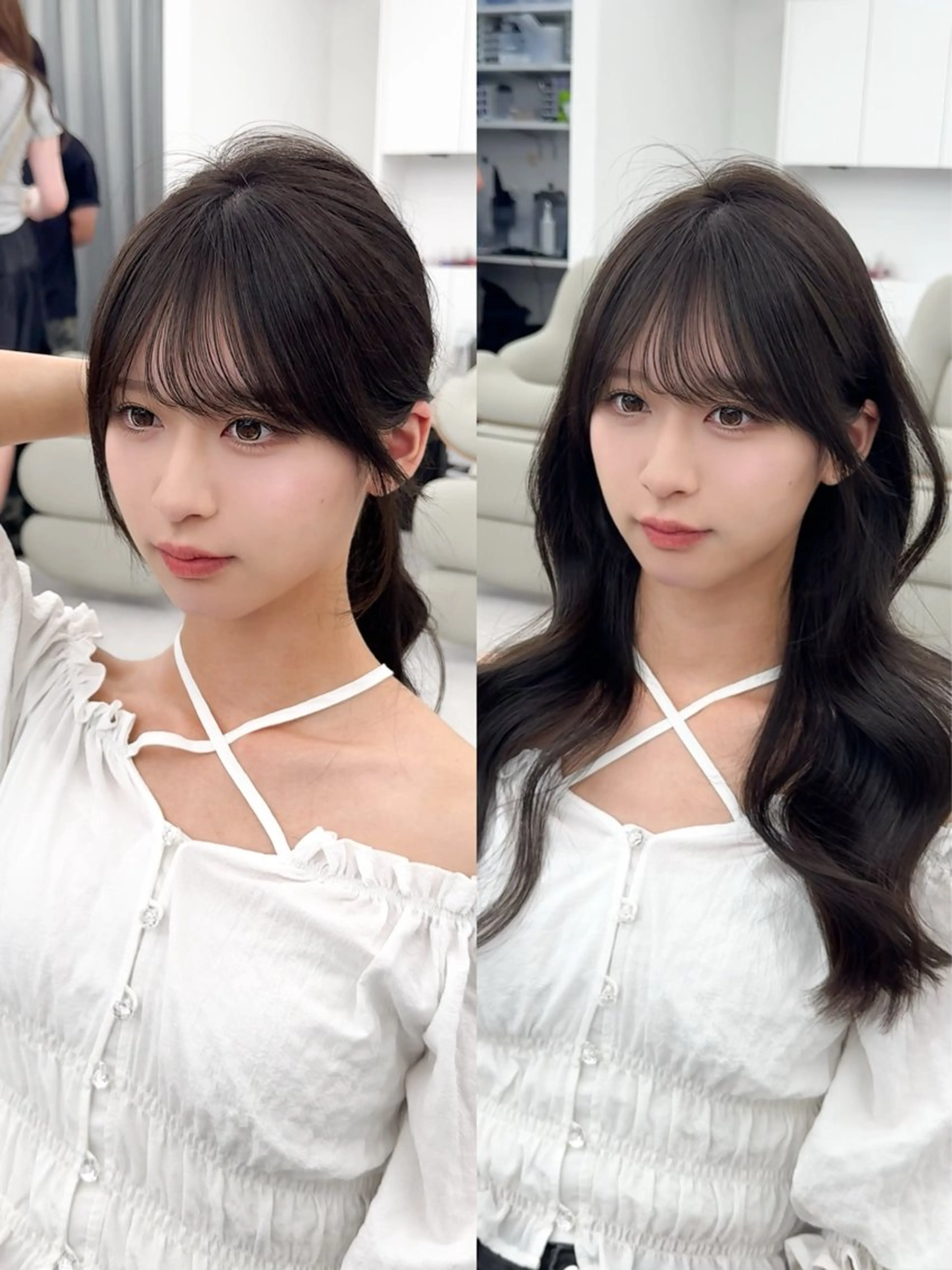 セミロング カラー ヘアアレンジ 顔周り&ミディアム 特化/池袋/kokiのヘアスタイル