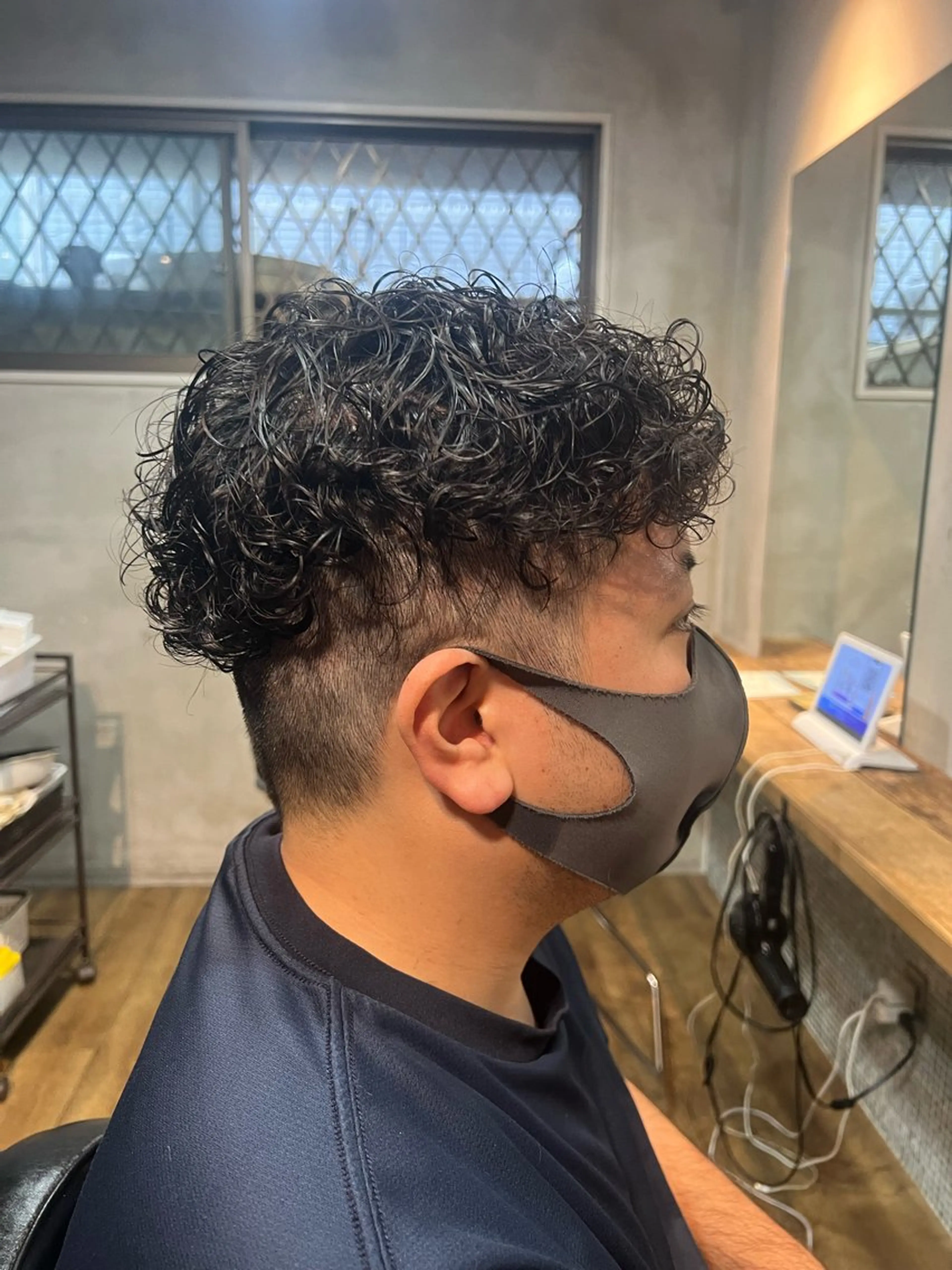 メンズ カット パーマ 脇山 真生のヘアスタイル