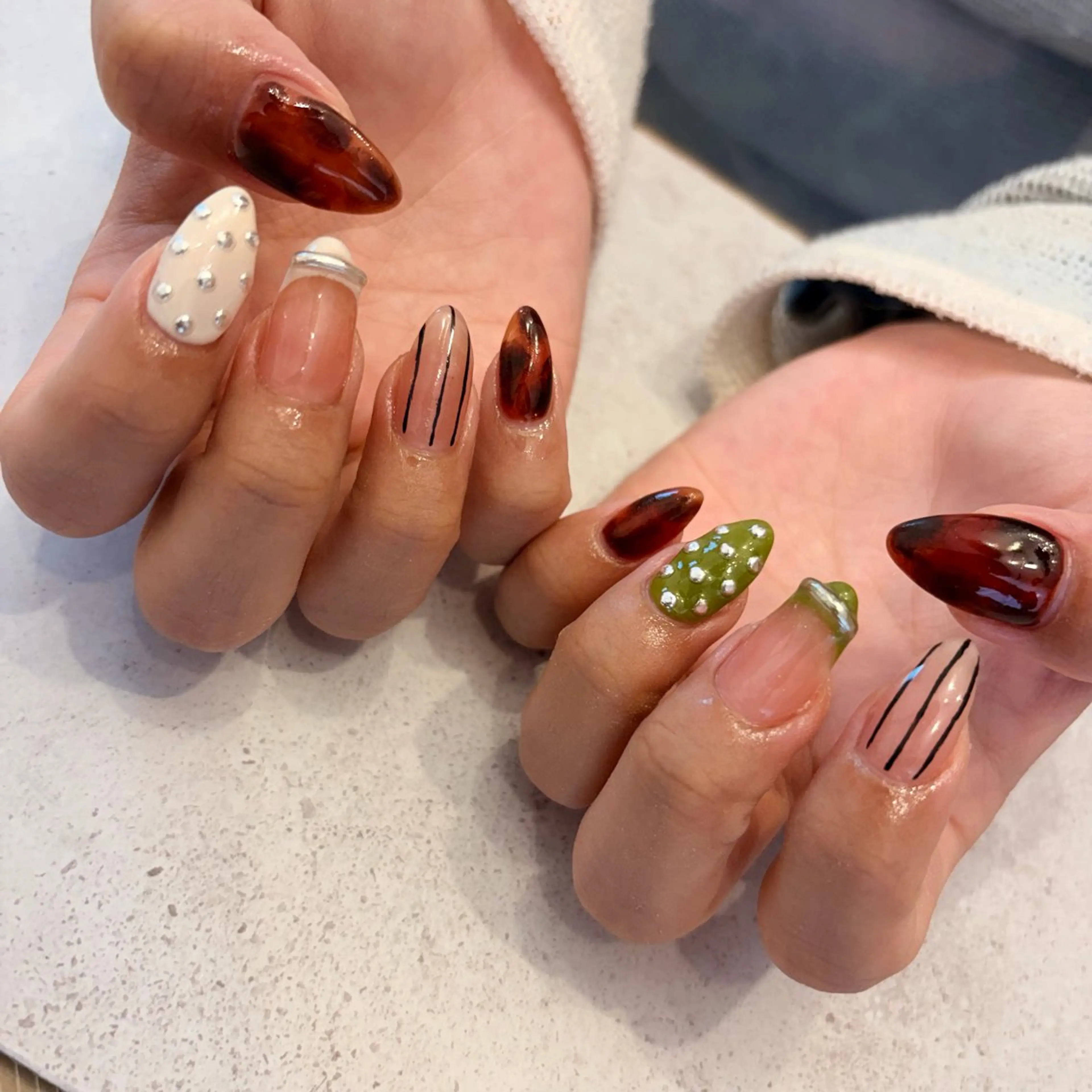 ネイル ハンドネイル Sea  nail by emaのネイルデザイン