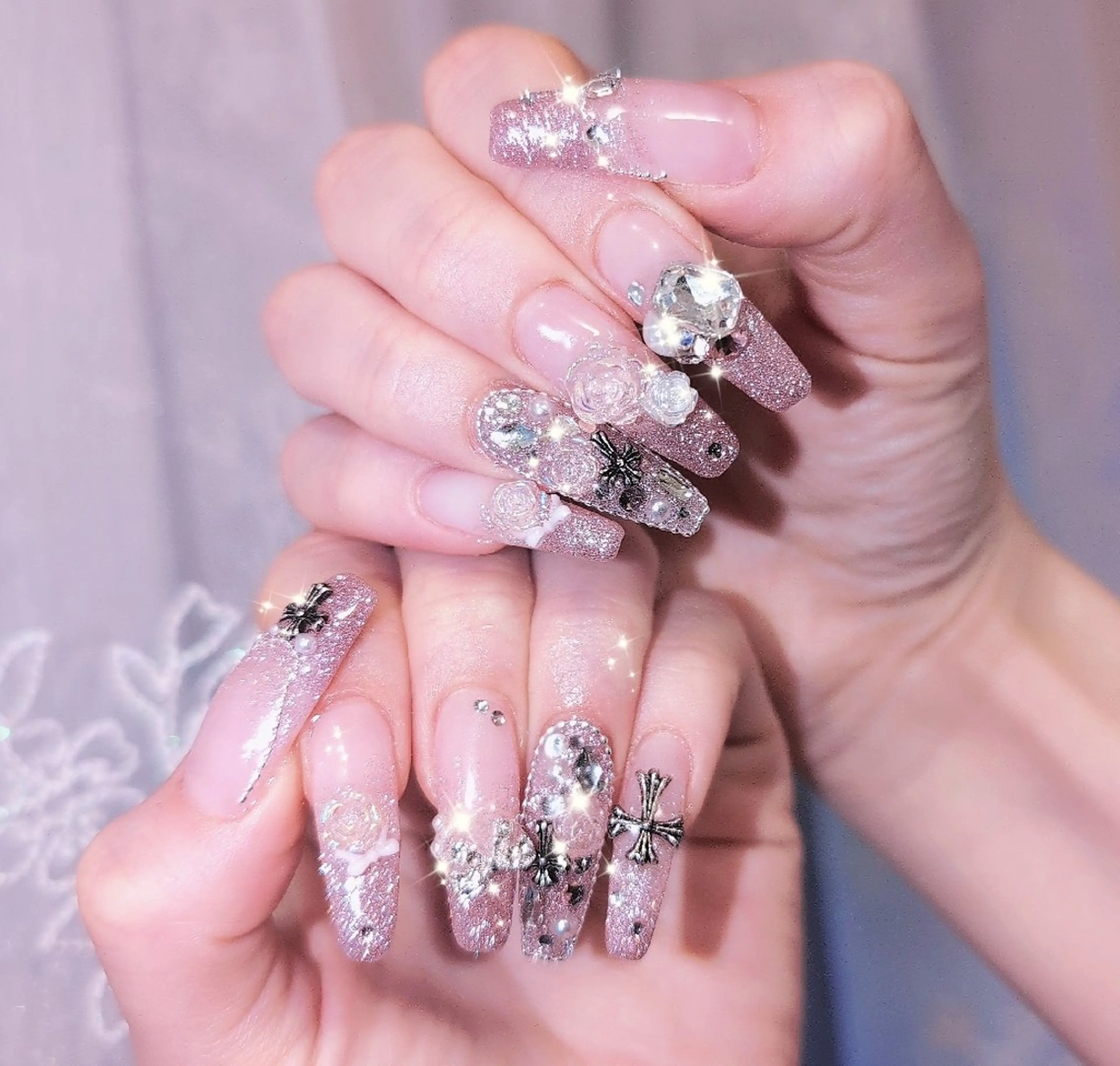 ネイル 長さ出し ジェルネイル 韓国ネイル マグネットネイル ニュアンスネイル ハンドネイル I LOVE ME NAIL.｡.:*♡のネイルデザイン