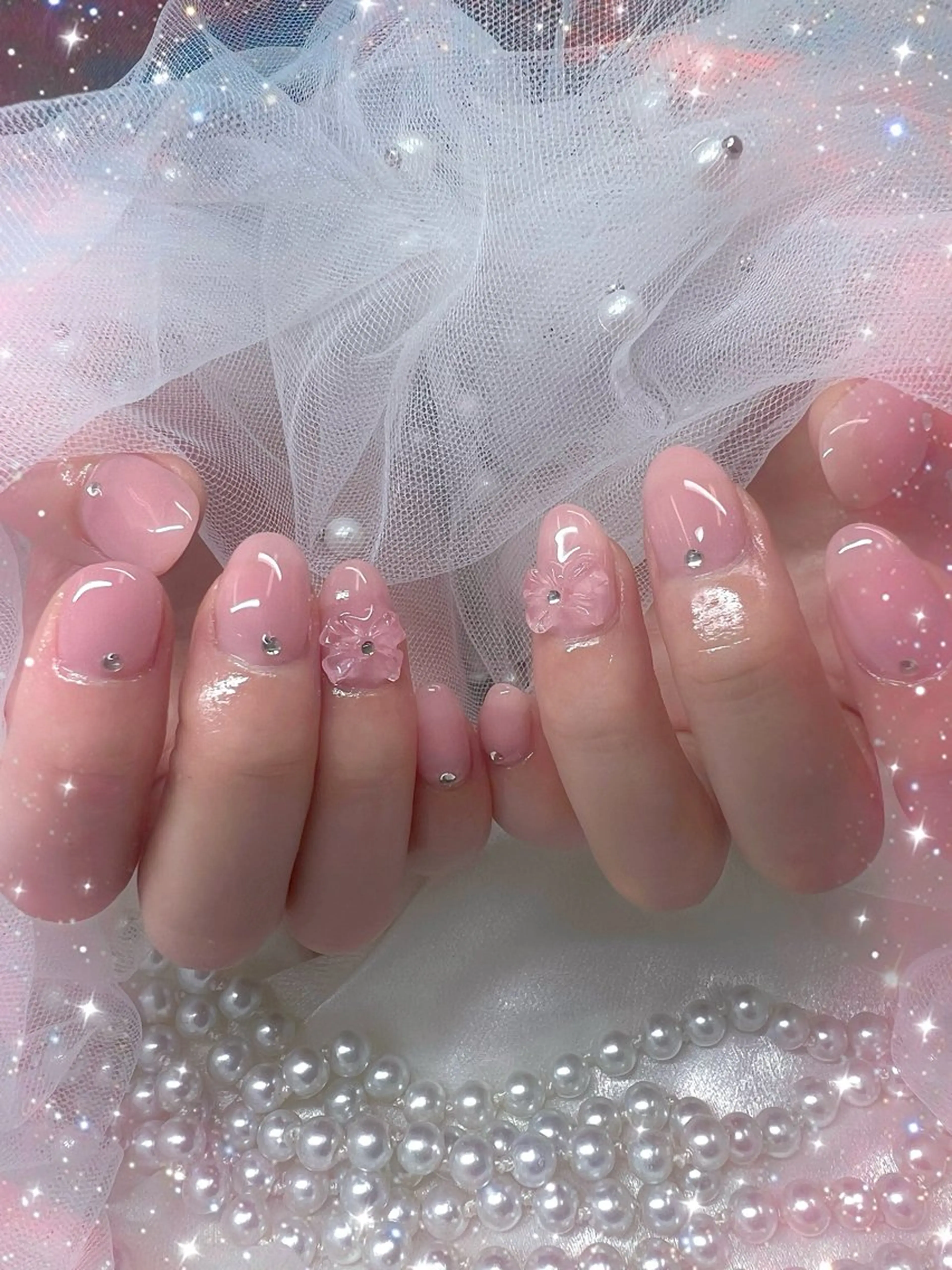 ネイル チークネイル フレンチネイル ガーリー グラデーション マグネットネイル ハンドネイル ハンドケア Chill Nailsalonのネイルデザイン