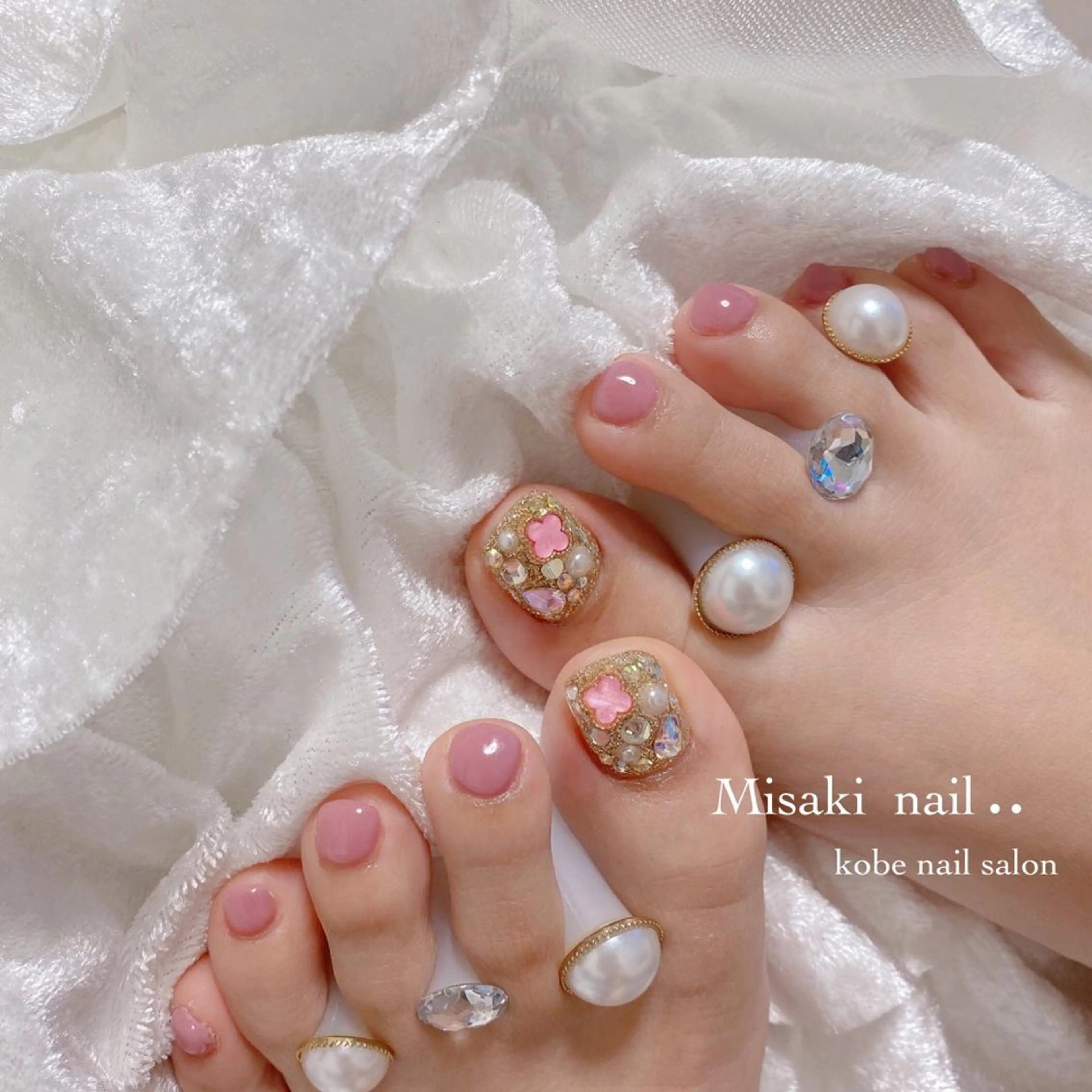 ネイル 韓国ネイル ワンホンネイル フットネイル nailsalon miinailsのネイルデザイン