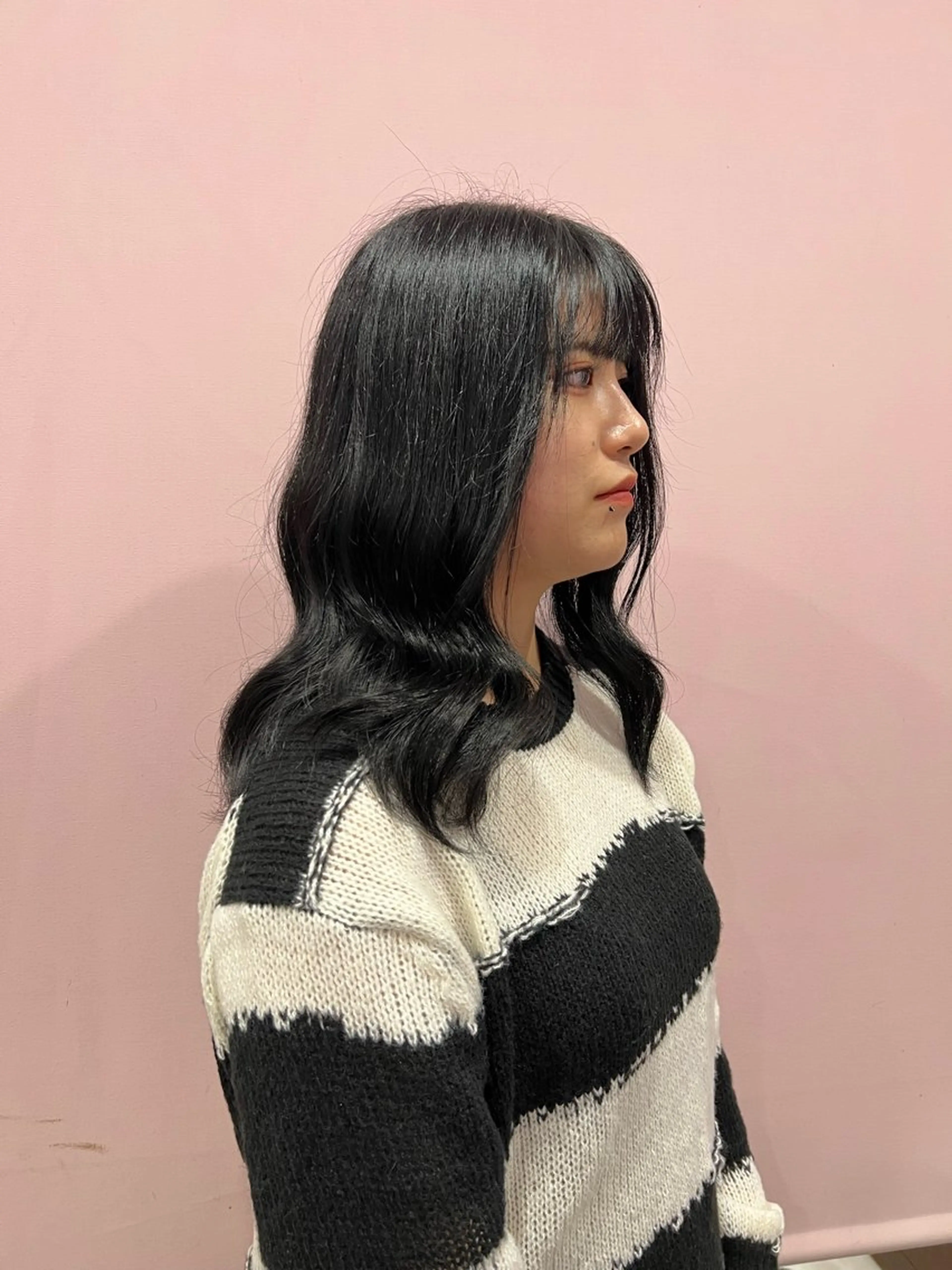 セミロング カット ヘアカラー トリートメント 藤田 竜成のヘアスタイル